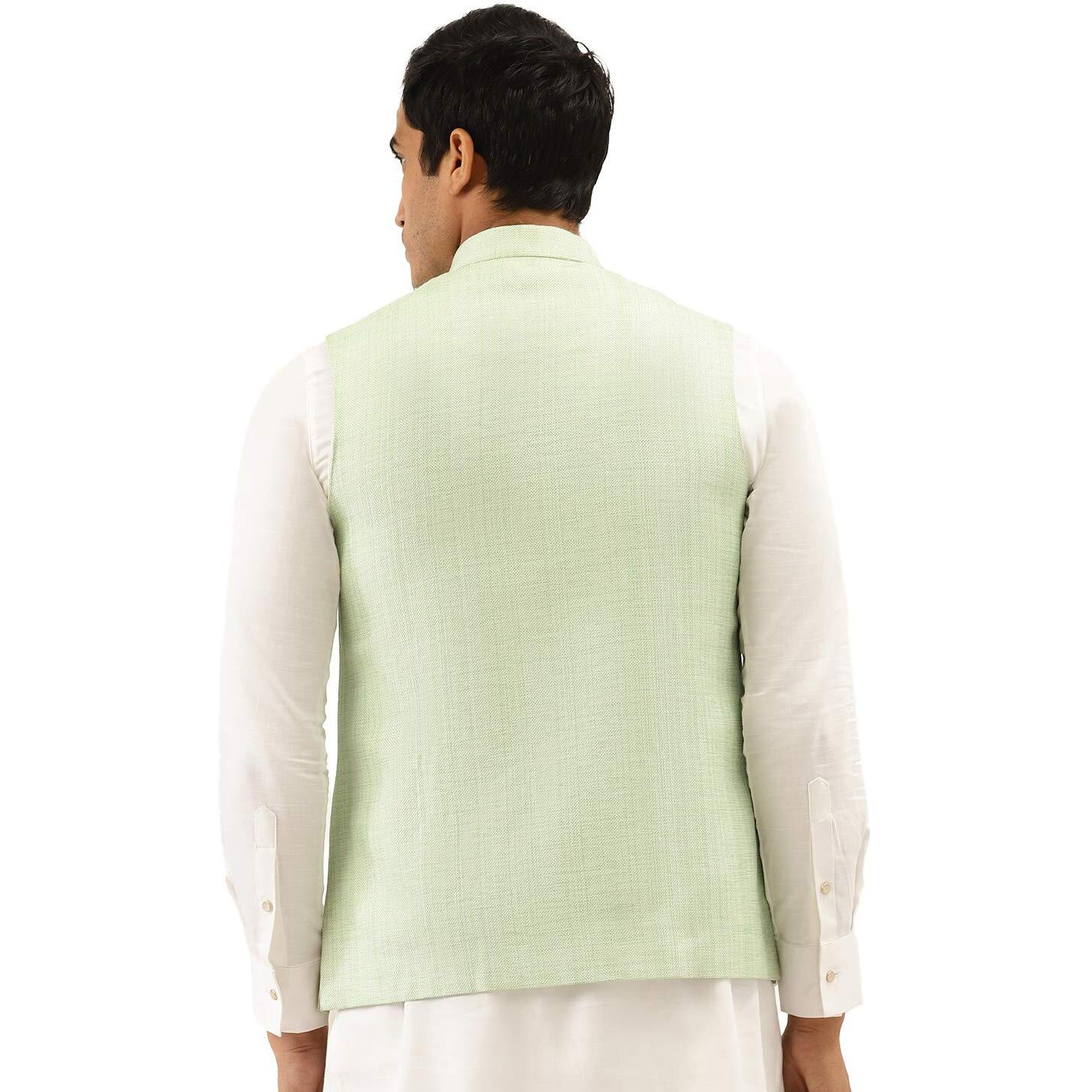 Manyavar Men's Jacket (WC00032_Green_M)