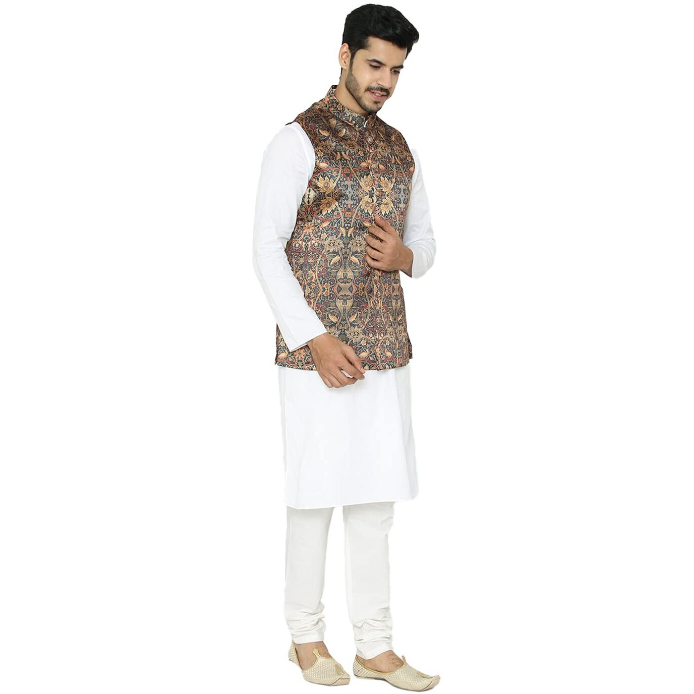 Manyavar Men's Other (JAC142_Beige_M)