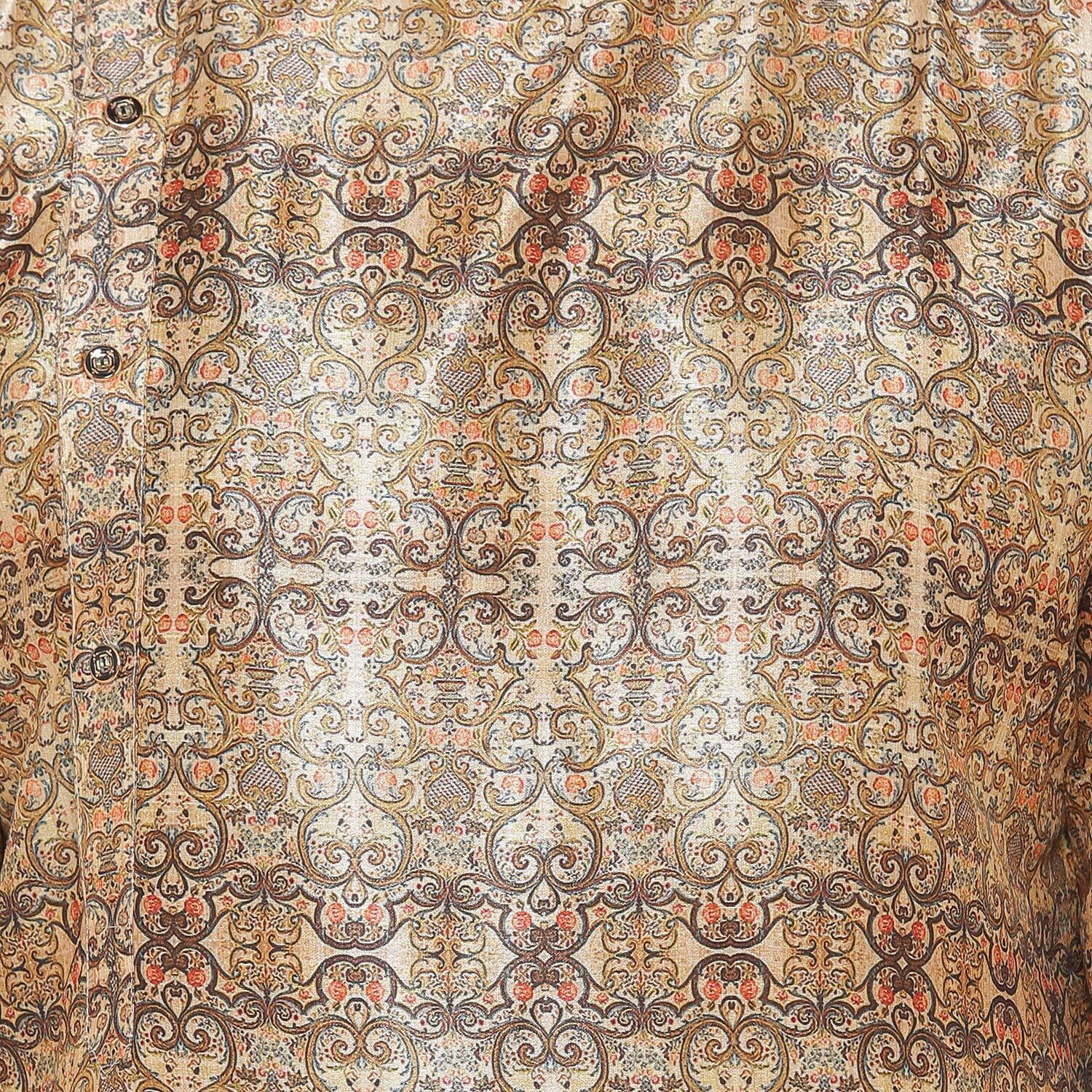 Manyavar Men's Art Silk Kurta Pyjama (SOSK388_Multicolored_S)