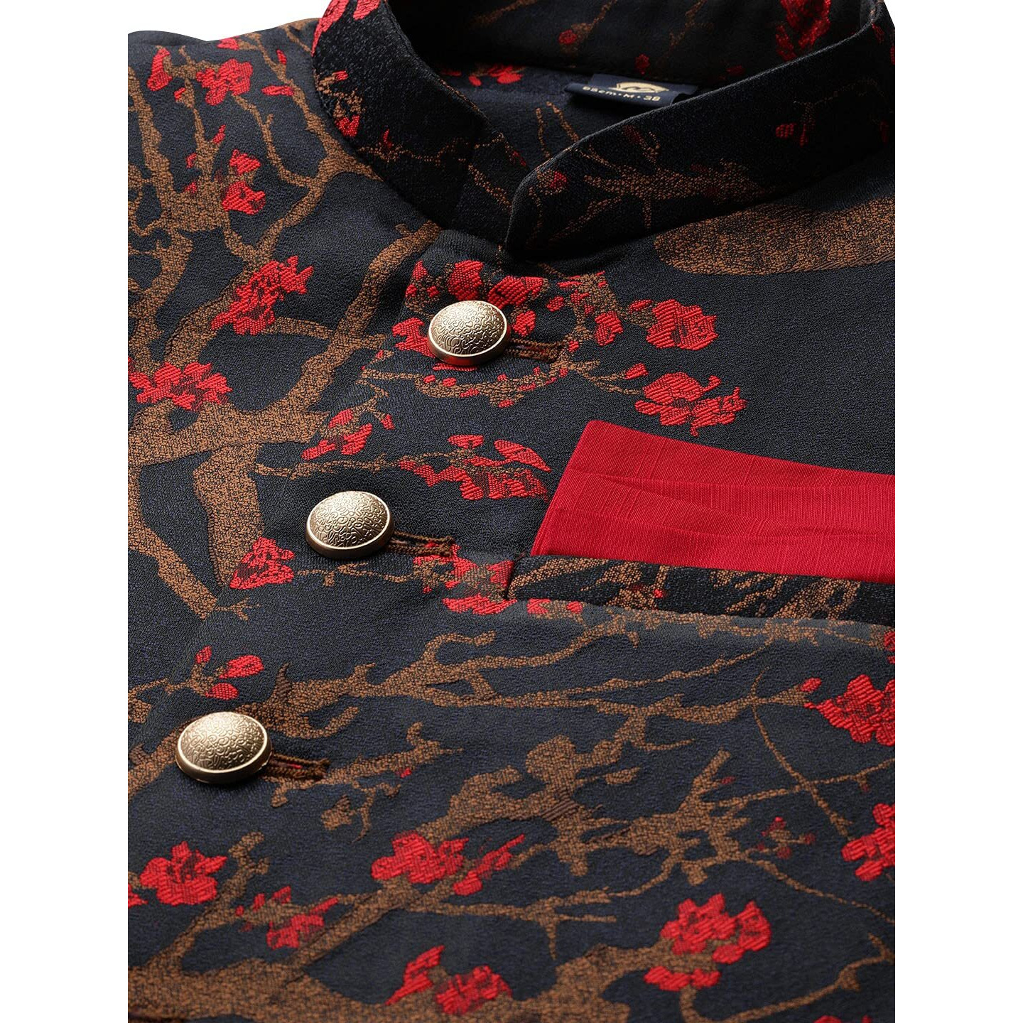 Manyavar Men's Art Silk Other Kurta Pyjama with Waist Coat (JAST133-306/329_Blue_X-Large)