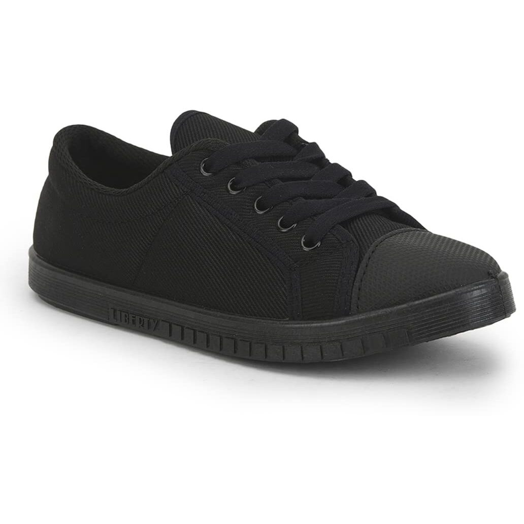 Liberty Kids Tenis Black School Shoes - 3 UK