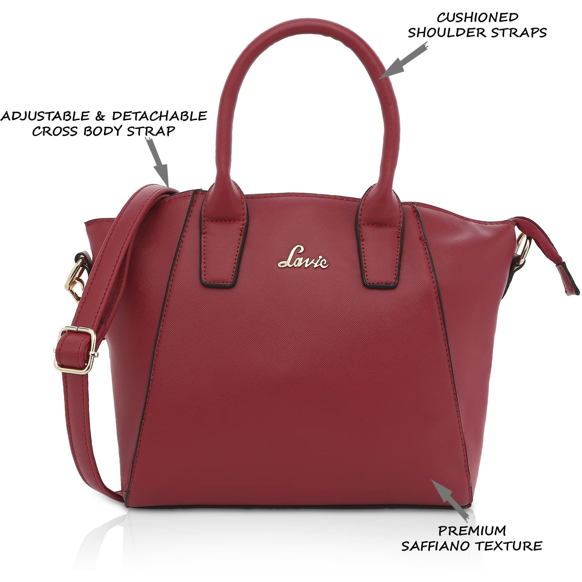Lavie Pamukkale Satchel Women's Handbag, FUSCHIA (HGGE753090N3)