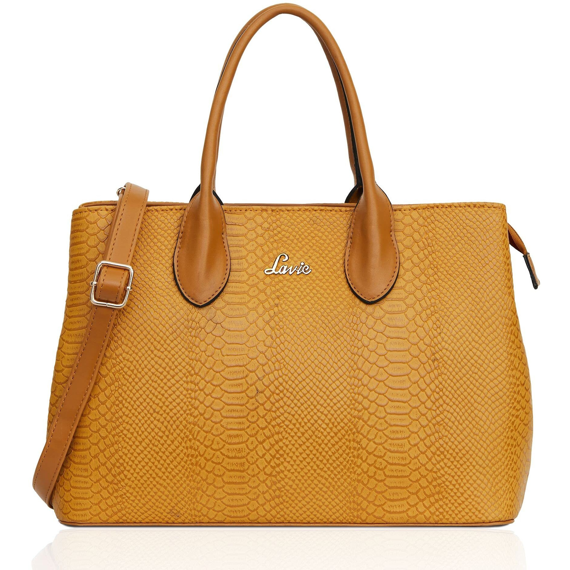Lavie Women's Ficus Large Satchel Bag Ocher Ladies Purse Handbag
