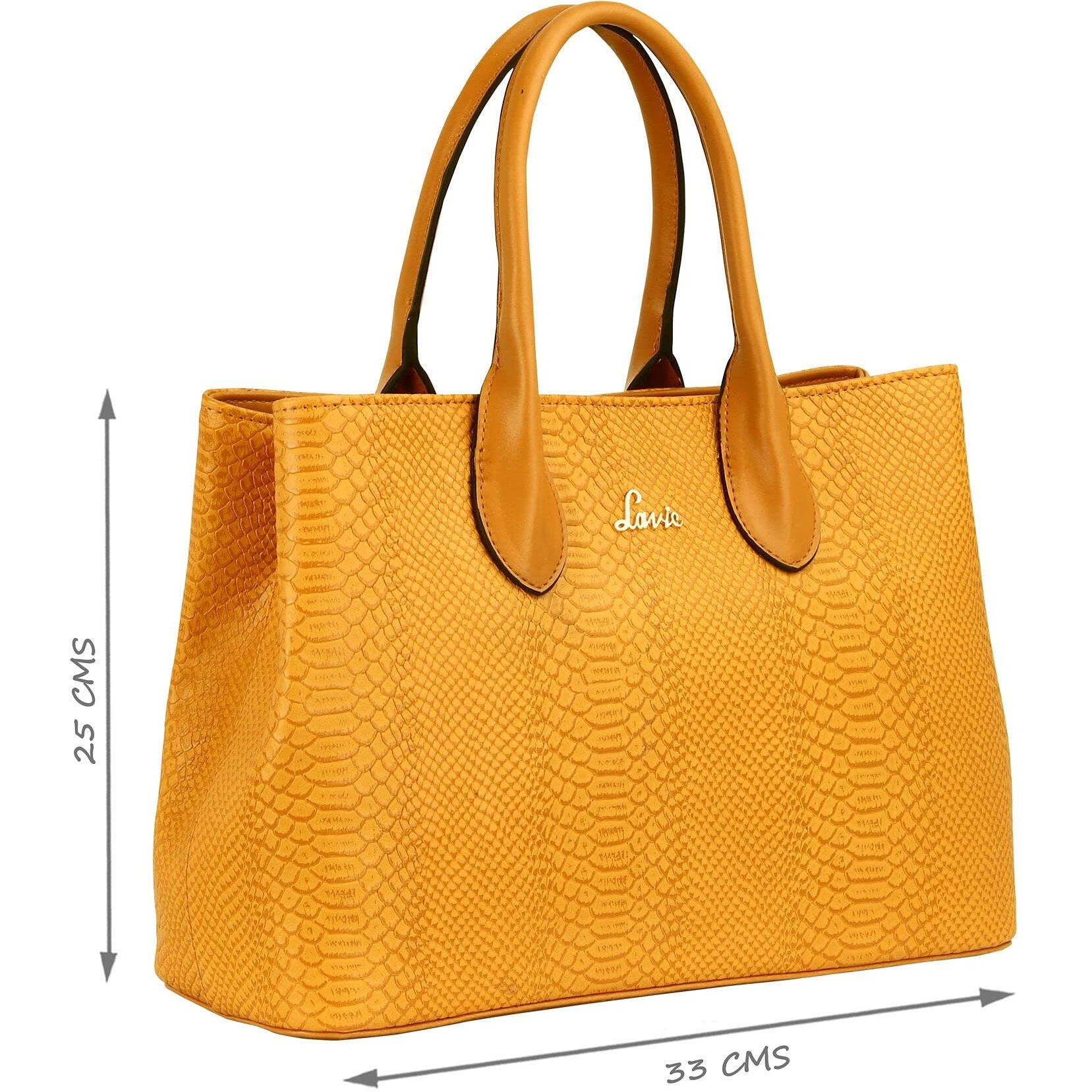 Lavie Women's Ficus Large Satchel Bag Ocher Ladies Purse Handbag