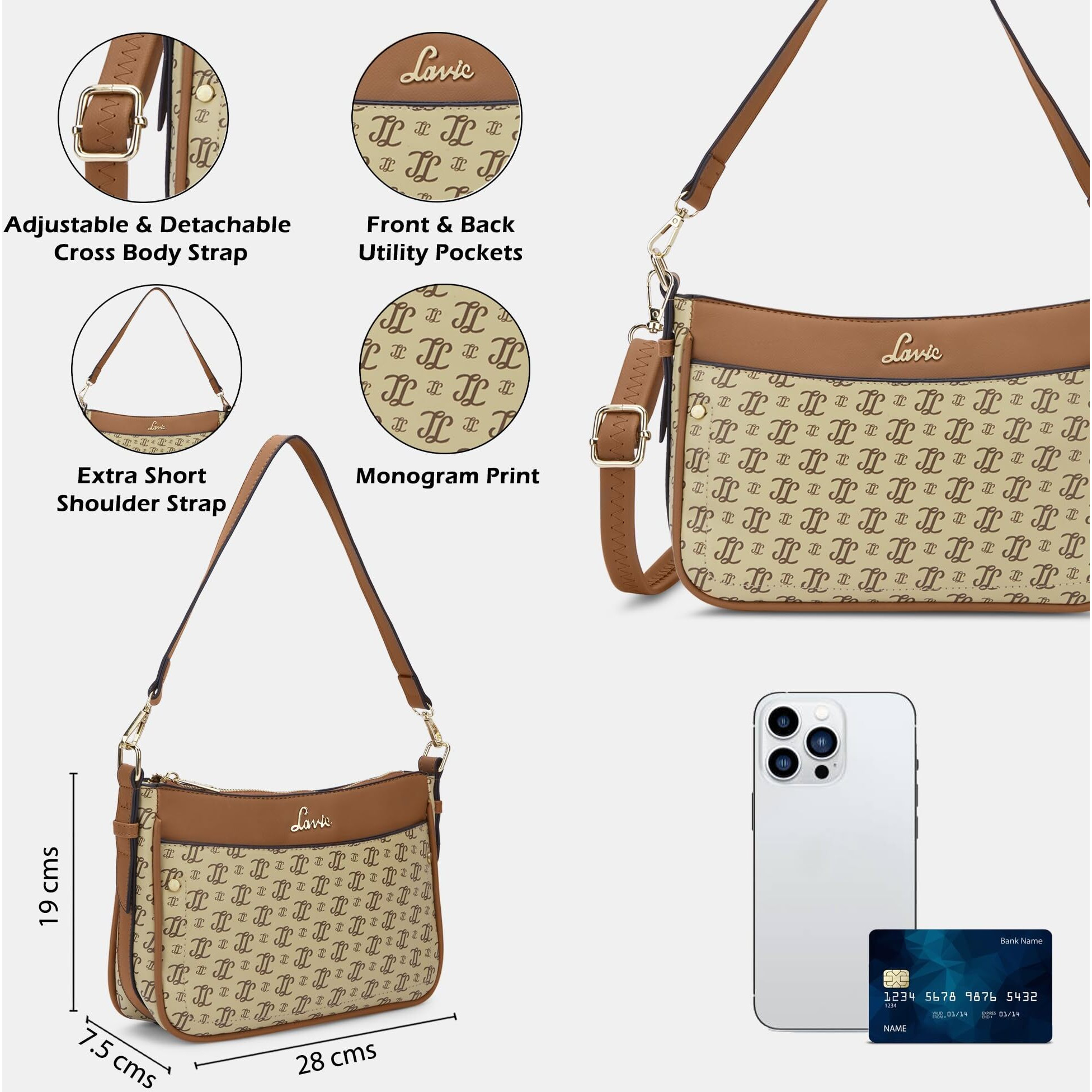 Lavie Women's Cosmo Hobo Bag | Ladies Purse Handbag