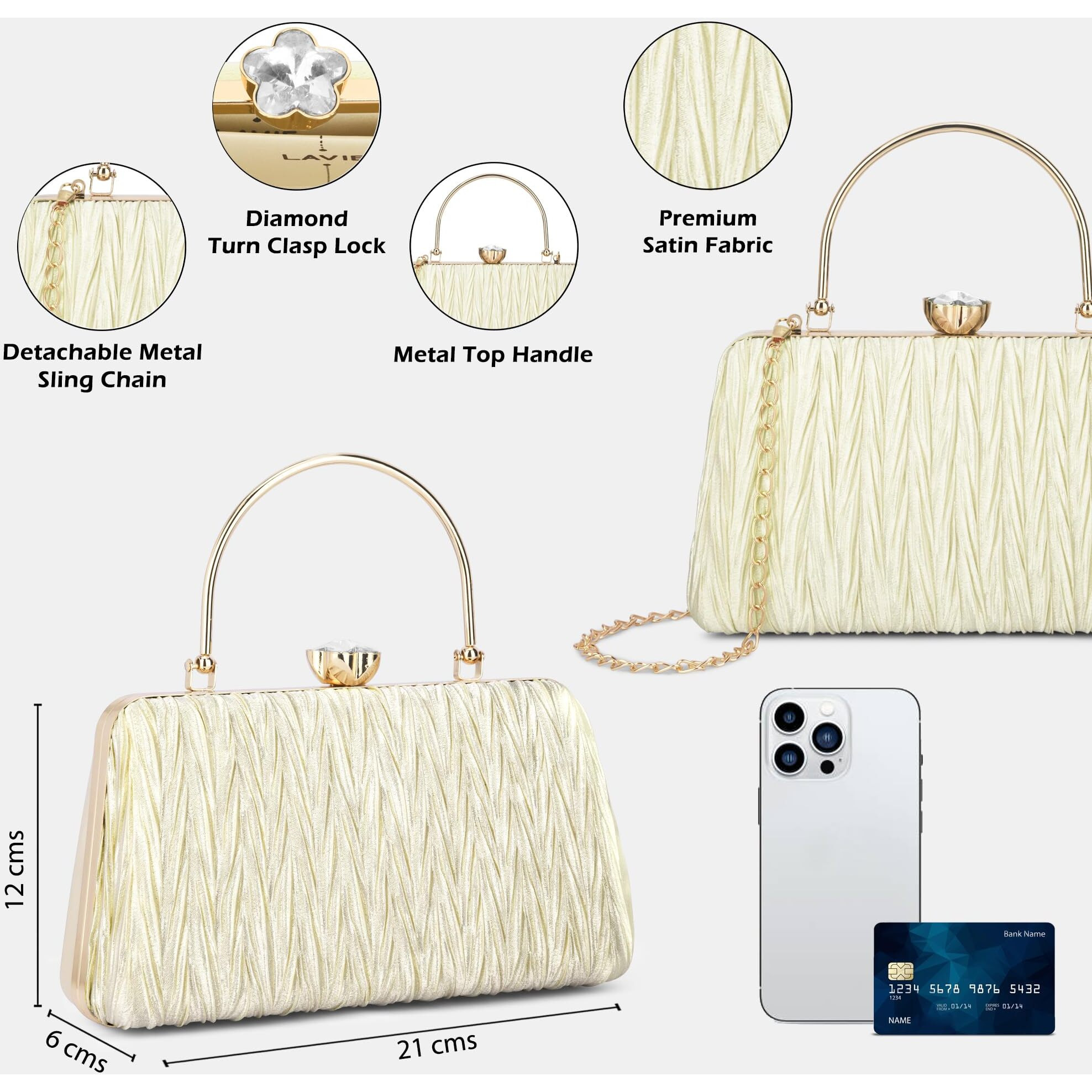 Lavie Women's Tara Framed Clutch | Ladies Purse Handbag