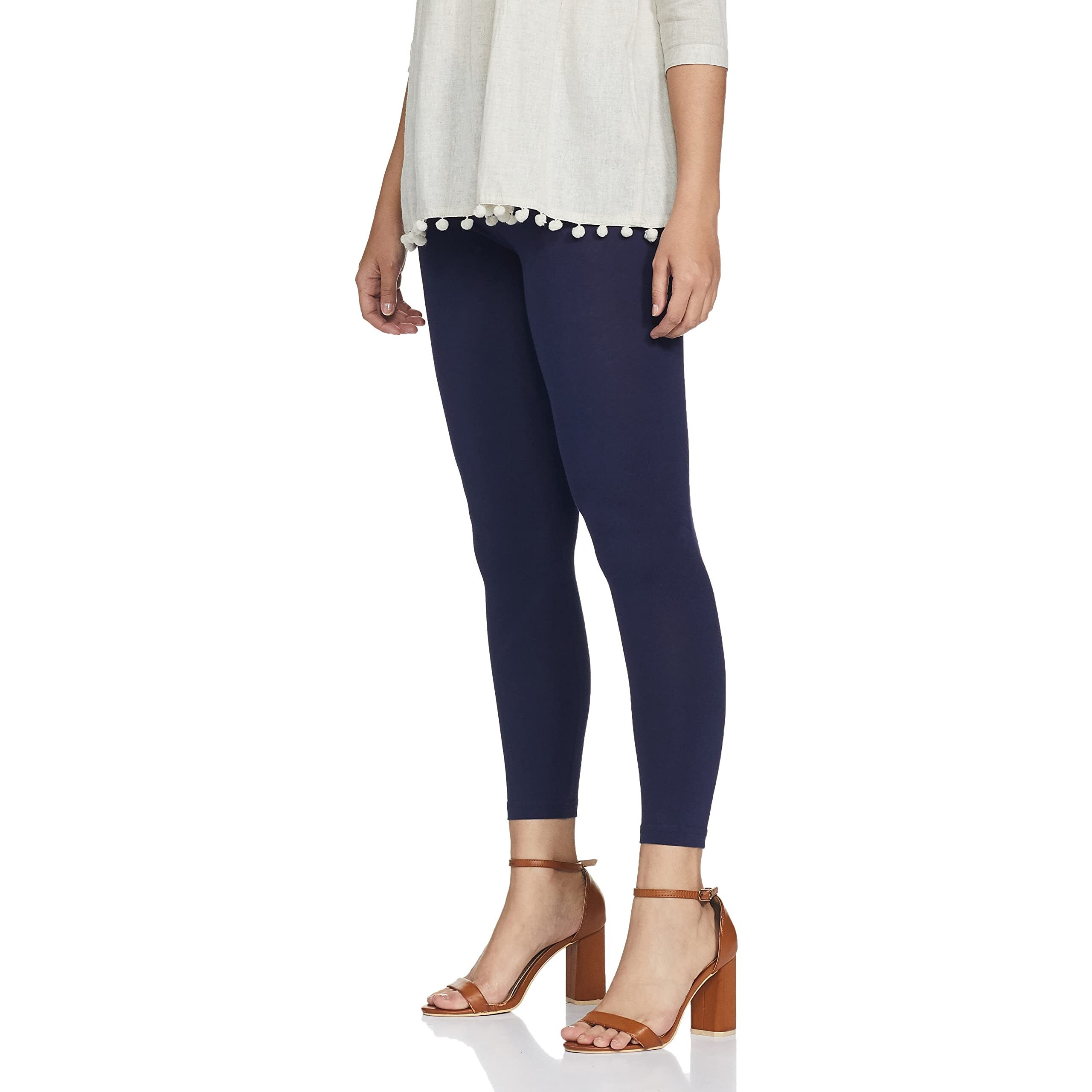 Max Women's Regular Fit Blue Navy Leggings XL