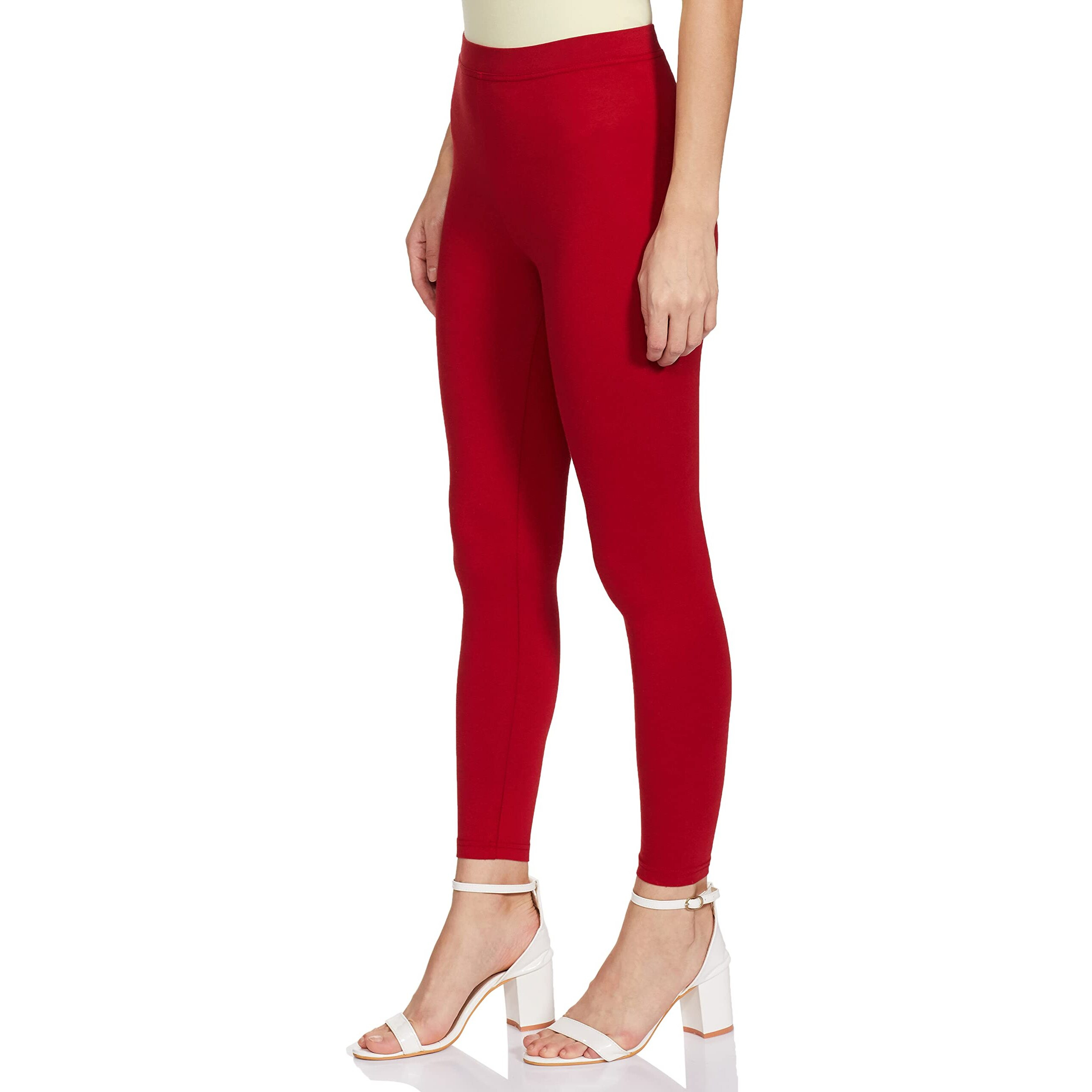 Max Regular Fit Women's Solid Ankle-Length Leggings (Noosal21Rered)_XL