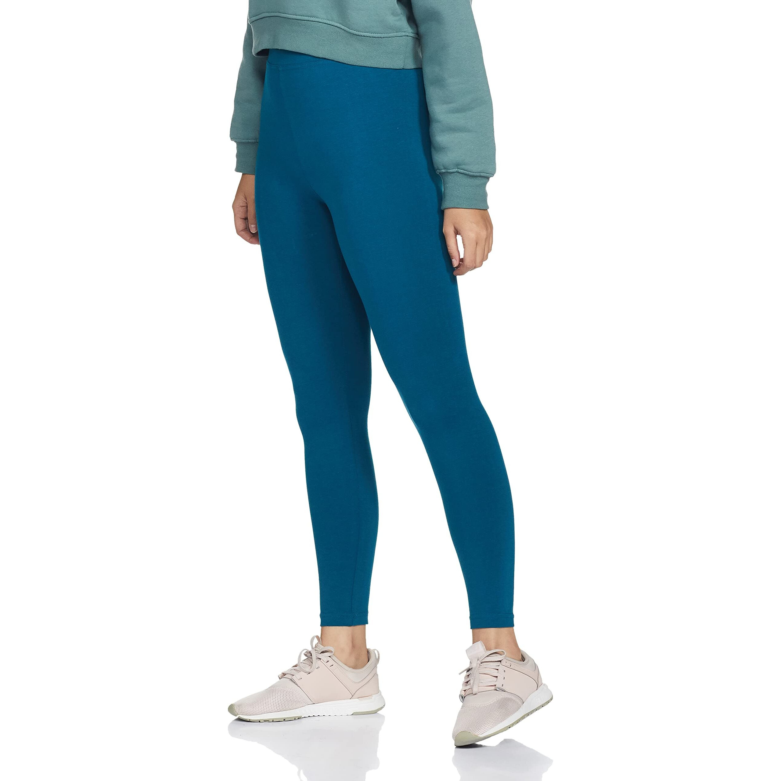 Max Women's Regular Fit Blue Teal Leggings 2XL