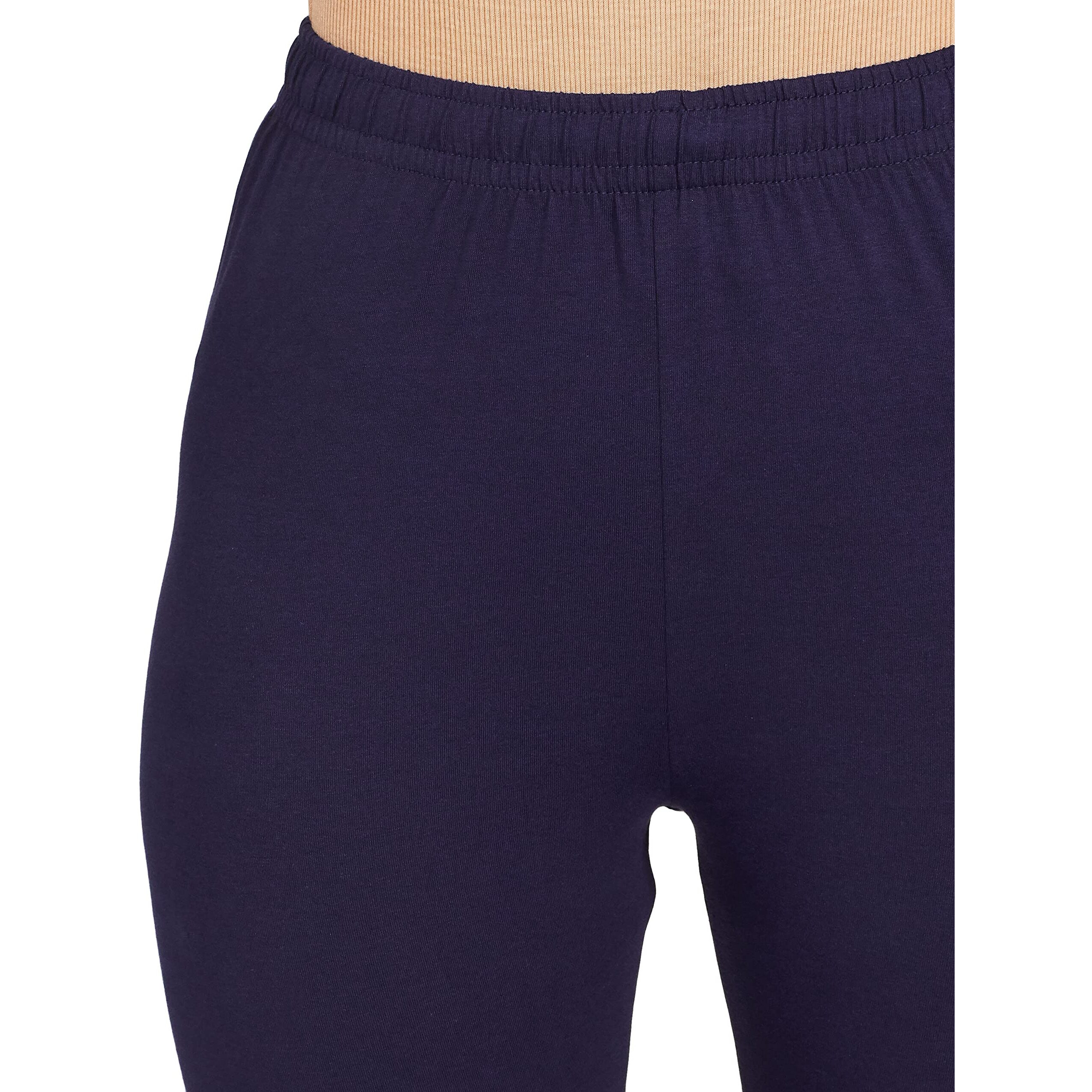 Max Women Solid Churidar (NOOSKC21NA_Navy_L)
