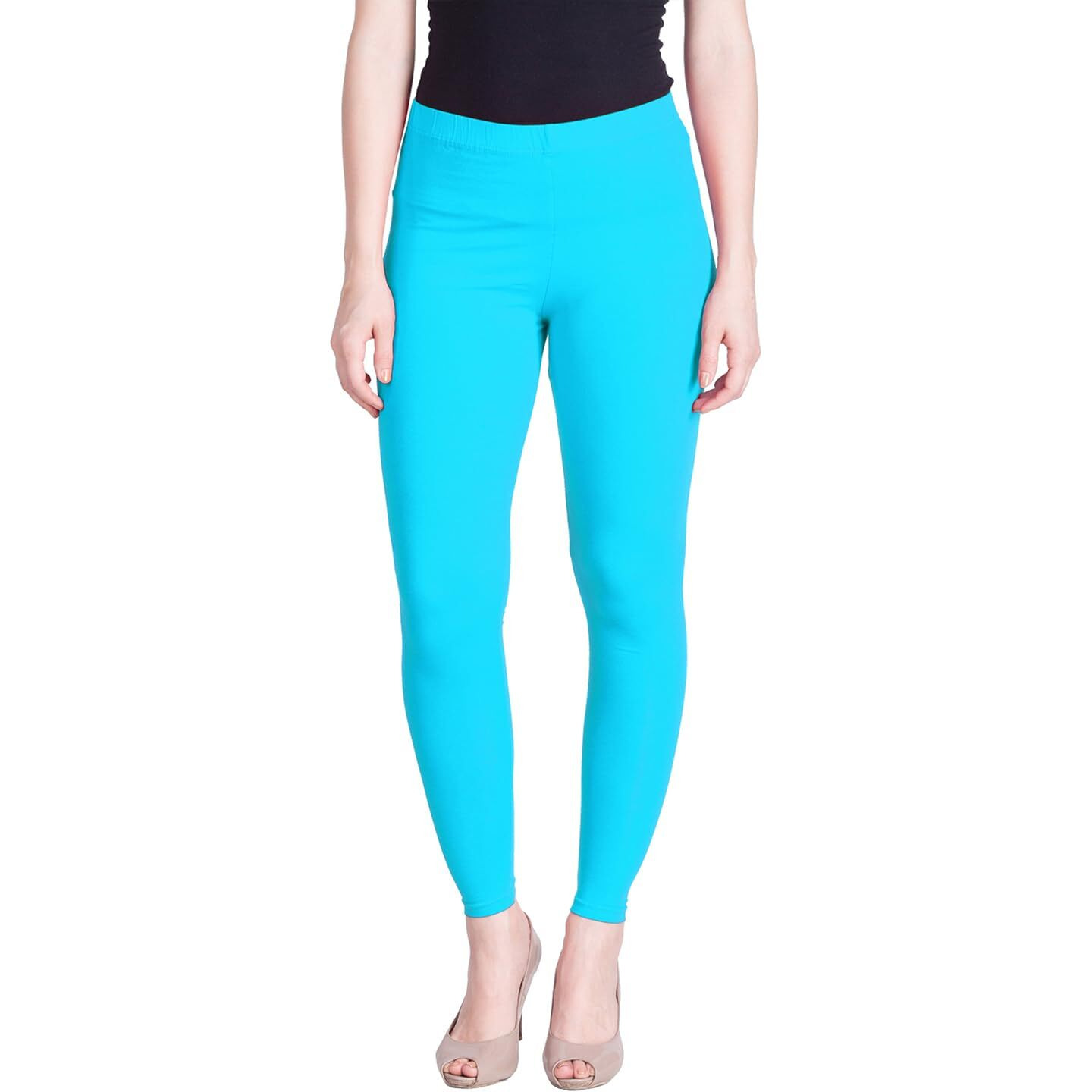 Lyra Women Solid Premium Cotton Ankle Length Leggings | Mid-Waist | Fashionwear