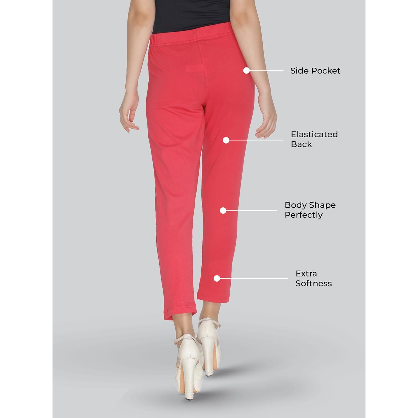 Lyra Women Solid Premium Cotton Kurtipant | Mid-Waist | Fashionwear