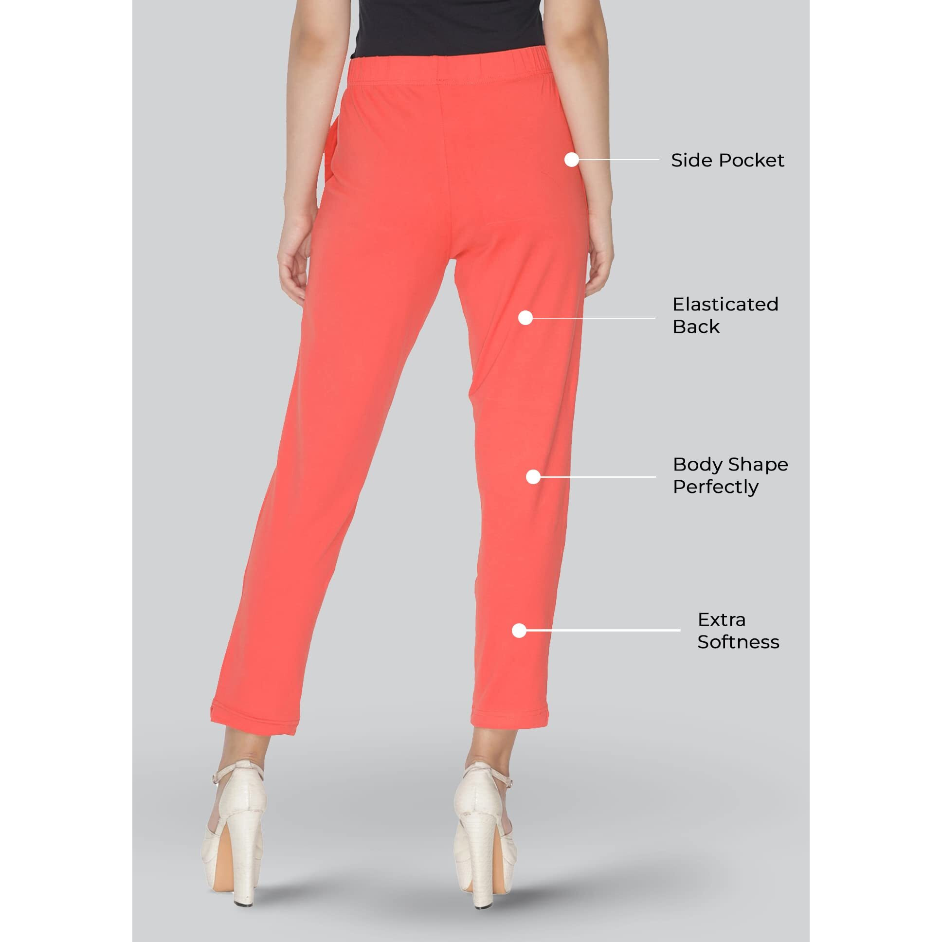 Lyra Women Solid Premium Cotton Kurtipant | Mid-Waist | Fashionwear