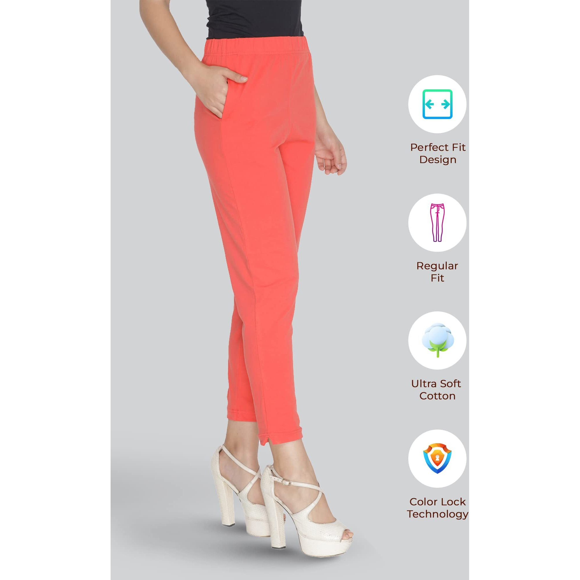 Lyra Women Solid Premium Cotton Kurtipant | Mid-Waist | Fashionwear