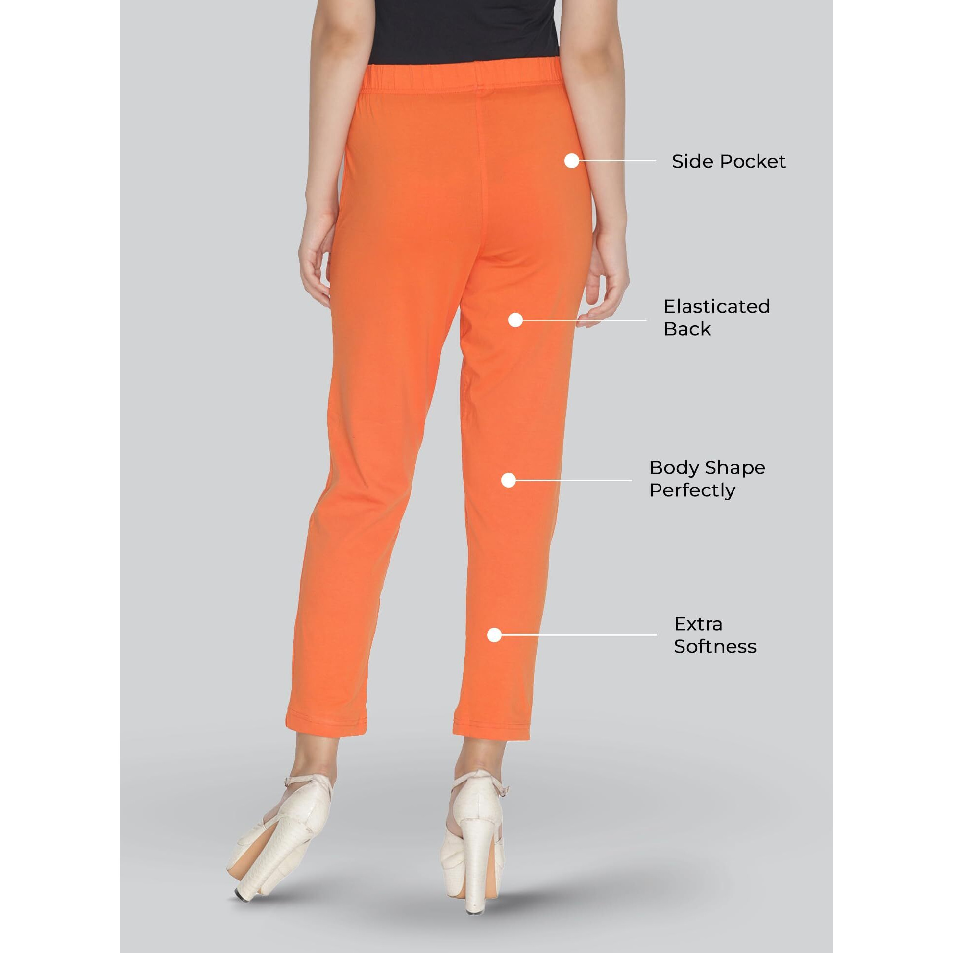 Lyra Women Solid Premium Cotton Kurtipant | Mid-Waist | Fashionwear