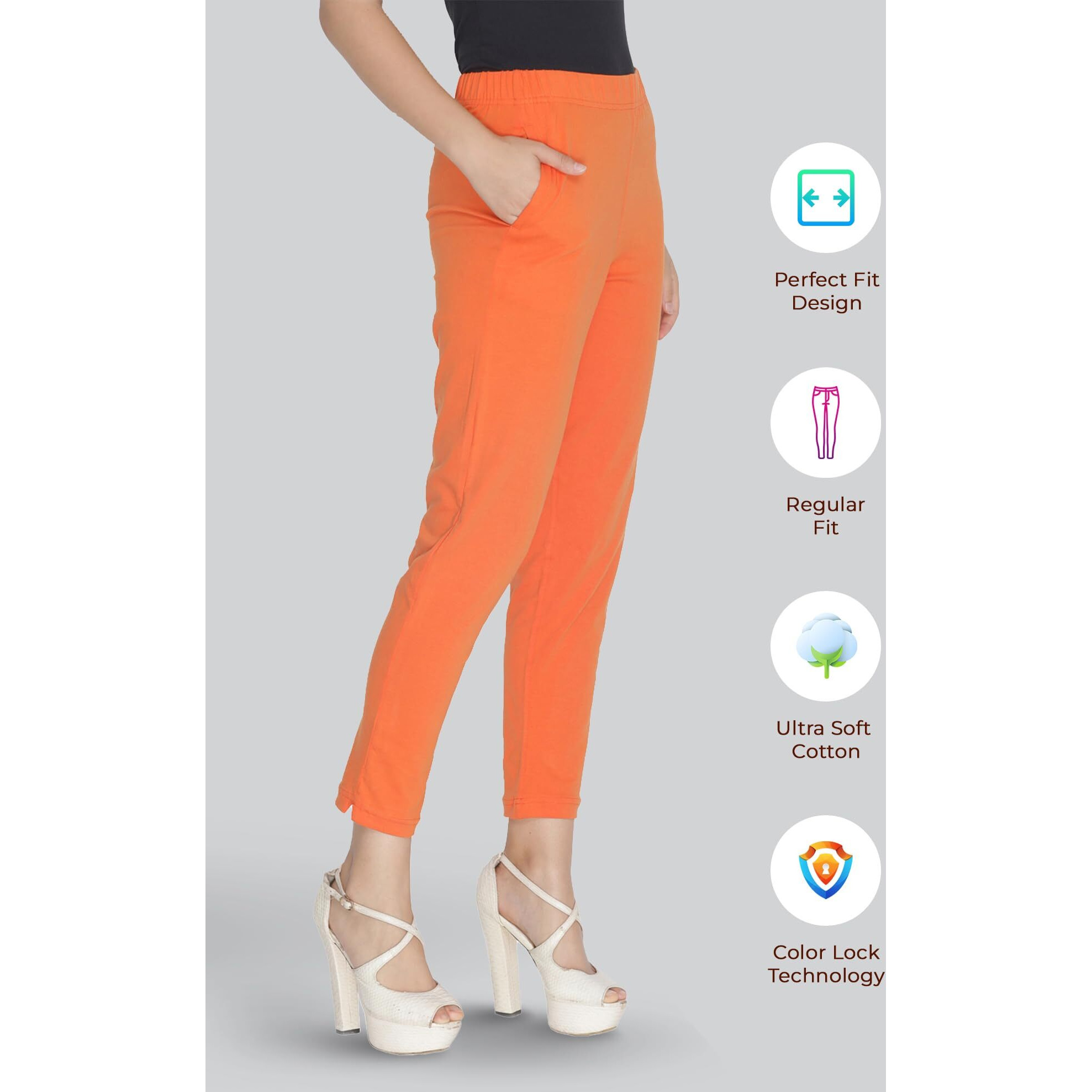Lyra Women Solid Premium Cotton Kurtipant | Mid-Waist | Fashionwear
