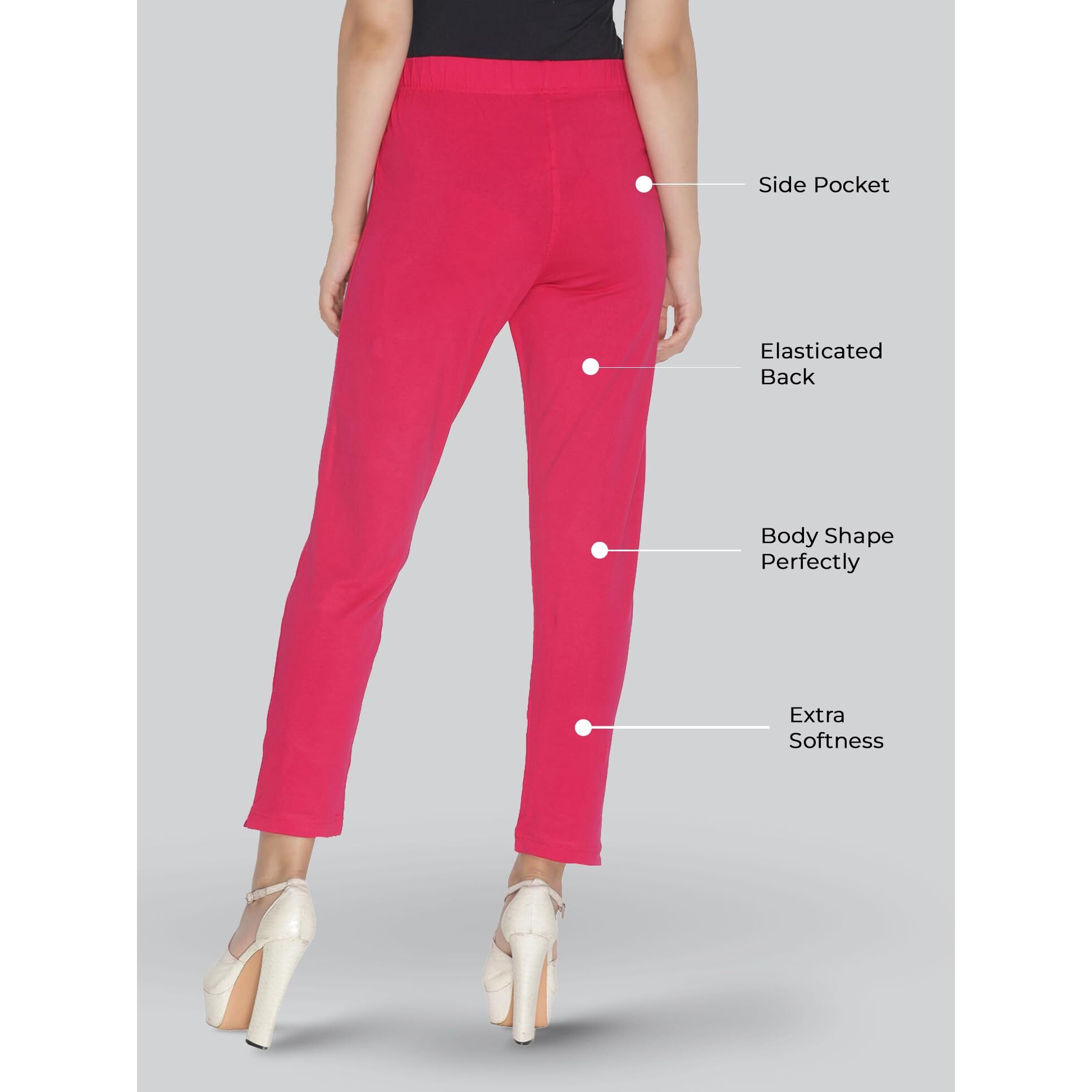 Lyra Women Solid Premium Cotton Kurtipant | Mid-Waist | Fashionwear