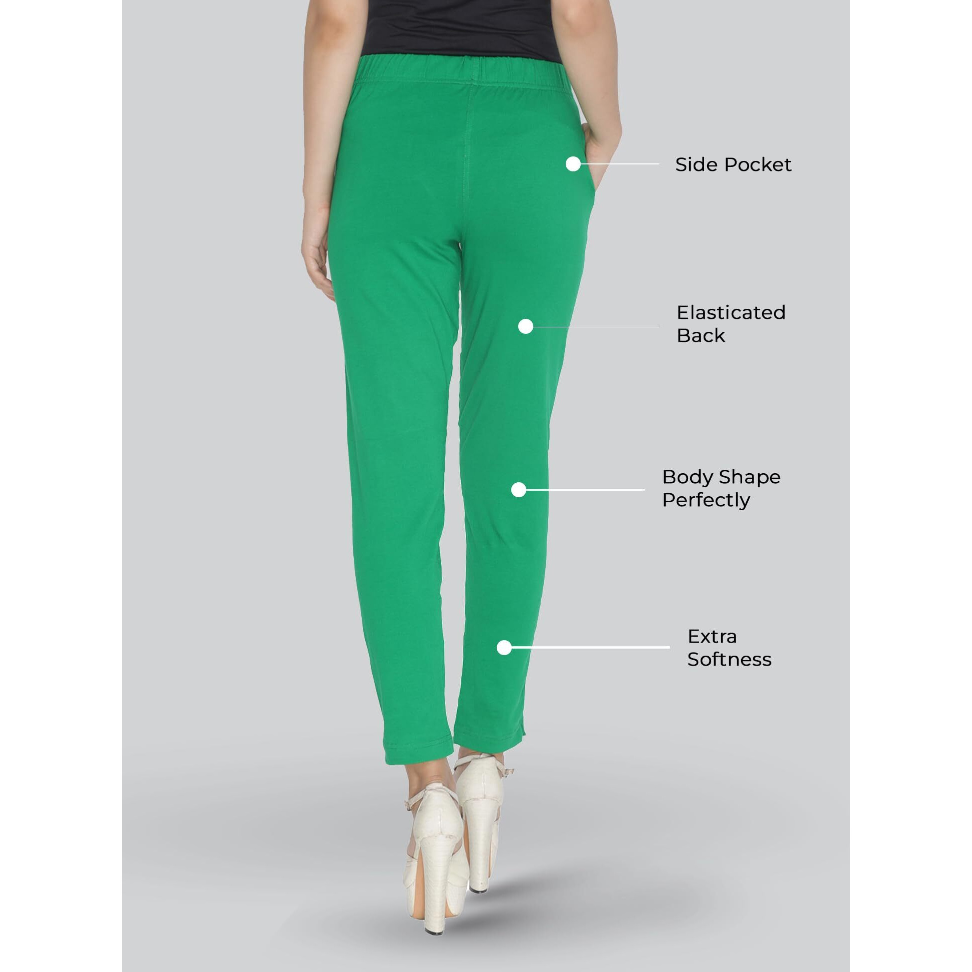 Lyra Women Solid Premium Cotton Kurtipant | Mid-Waist | Fashionwear