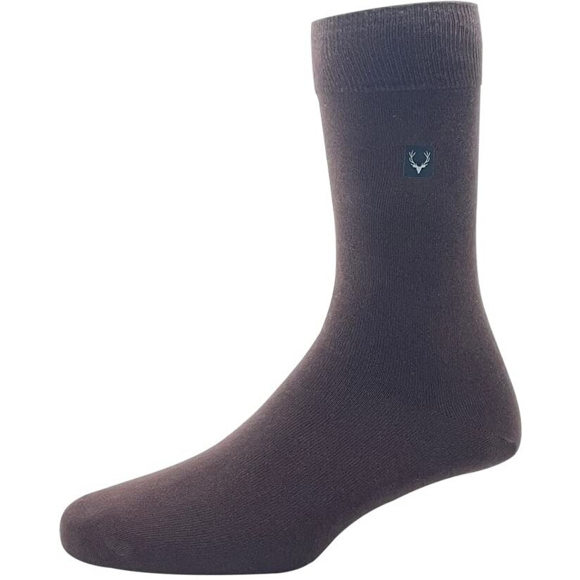 Allen Solly Men's Cotton Full Length Socks (Pack Of 3) - Black, Brown, Navy