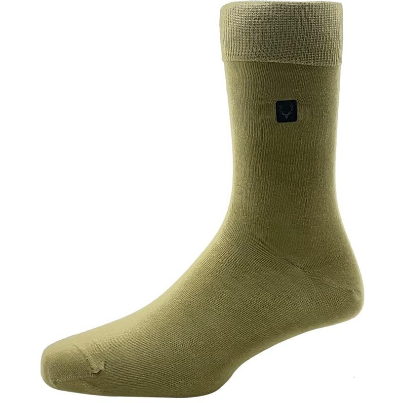 Allen Solly Men's Cotton Full Length Socks (Pack Of 3) - Black, Beige, Navy