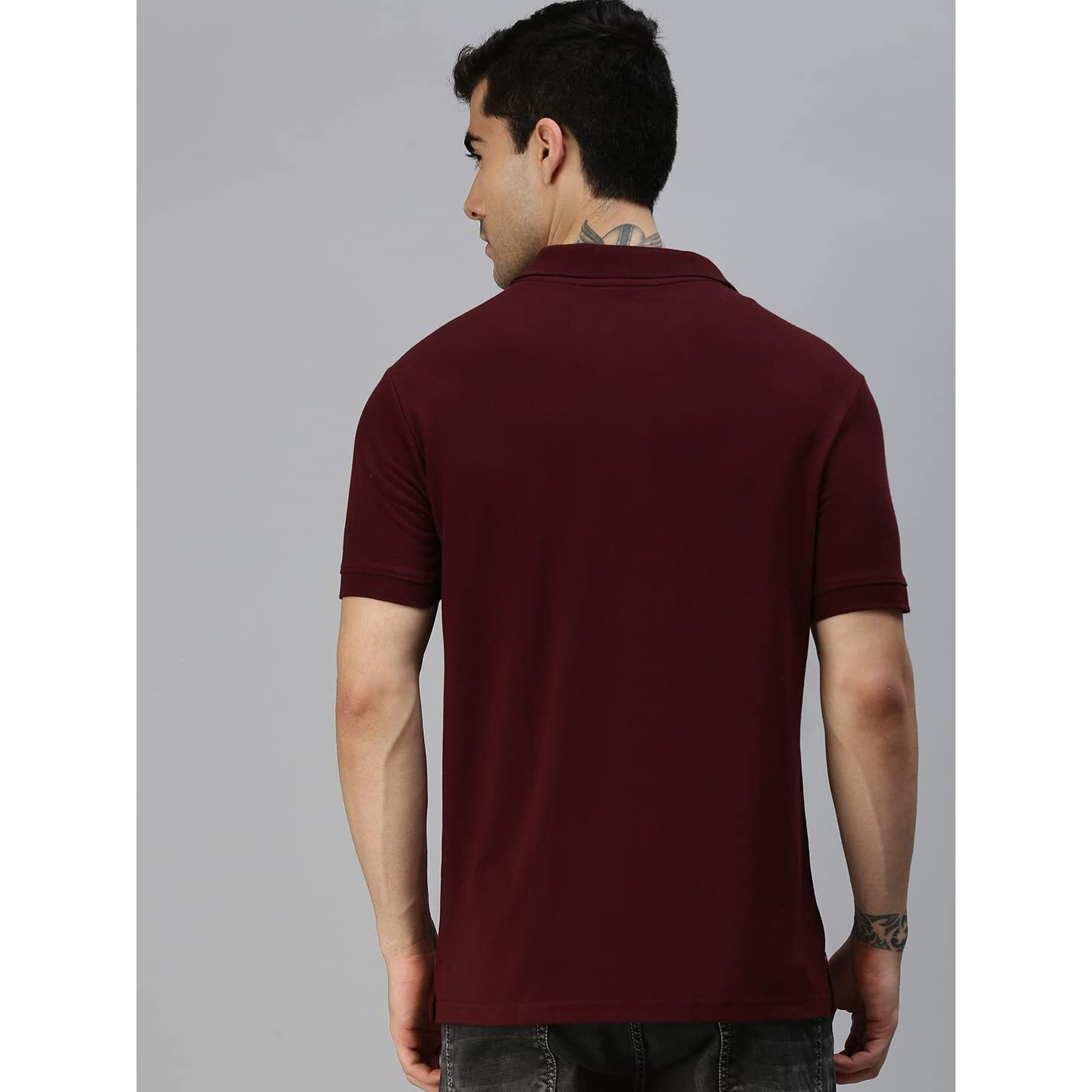 ONN Men's Coffee Half Sleeves Polo Collar T-Shirt with Pocket(Size  4X-Large)