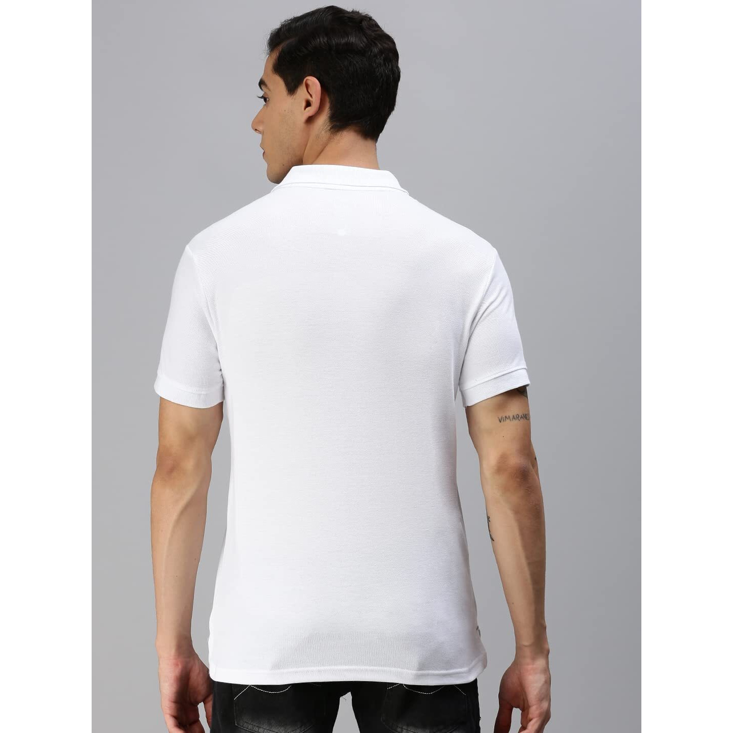 ONN Men's White Half Sleeves Polo Collar T-Shirt with Pocket(Size  X-Small)