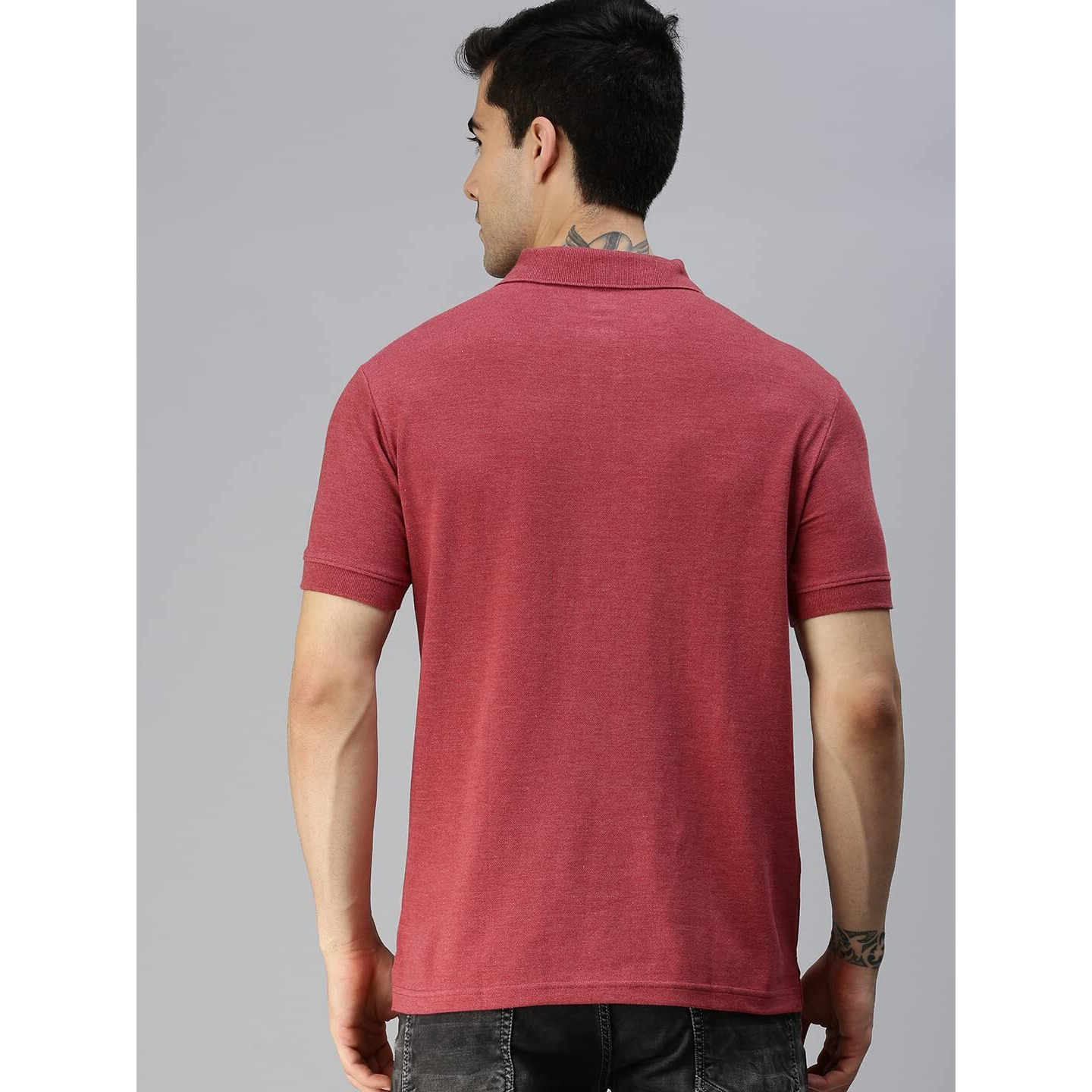 ONN Men's Wine Half Sleeves Polo Collar T-Shirt with Pocket(Size  4X-Large)