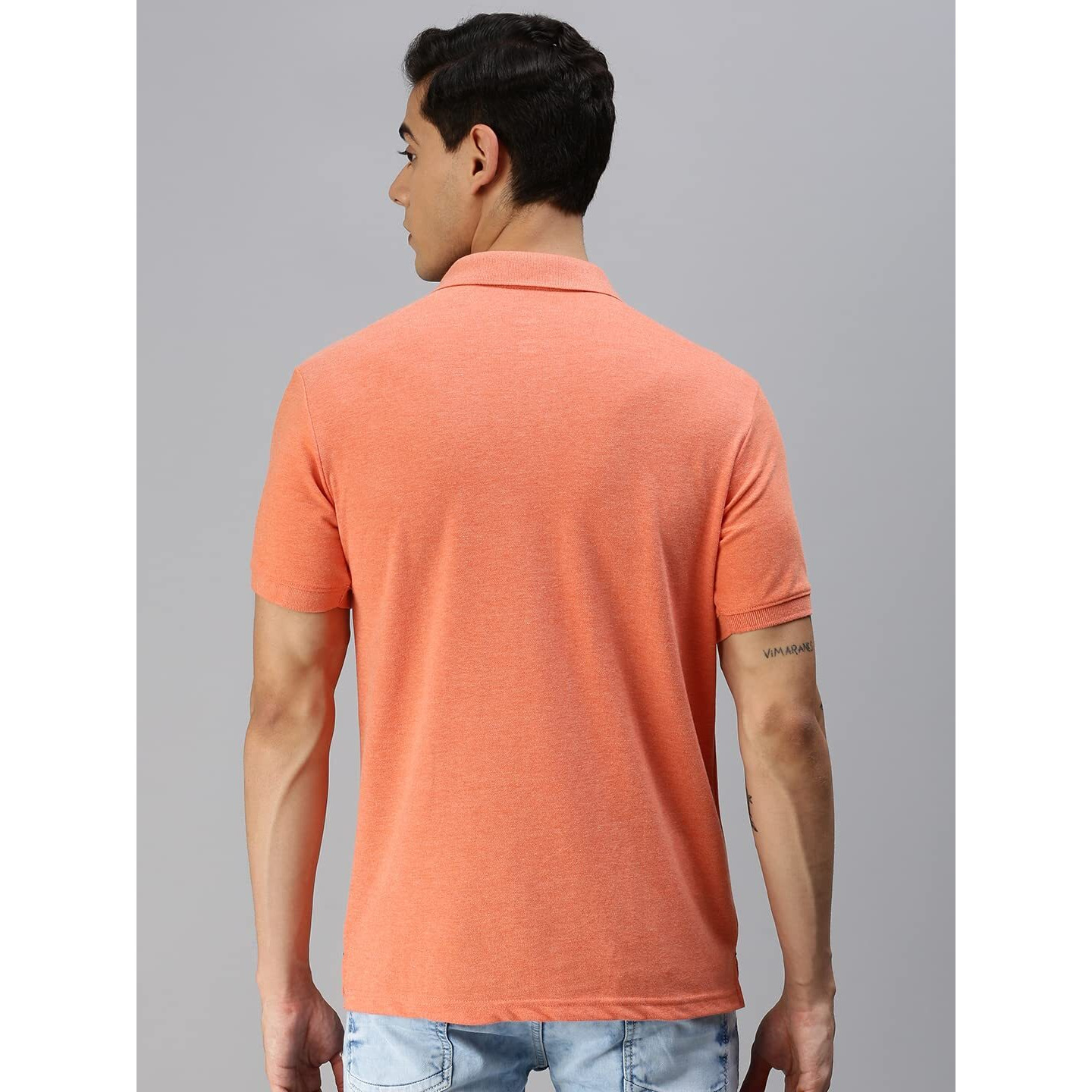 ONN Men's Tangeriene Half Sleeves Polo Collar T-Shirt with Pocket(Size  X-Small)