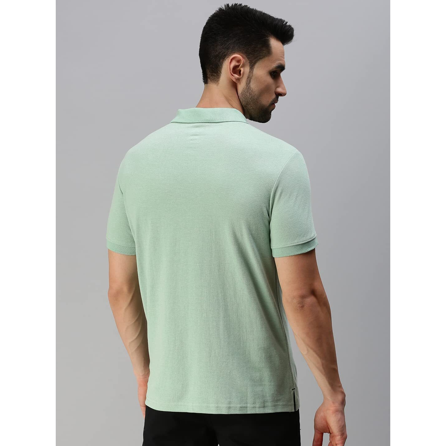 ONN Men's Smoke Green Half Sleeves Polo Collar T-Shirt with Pocket(Size  3X-Large)