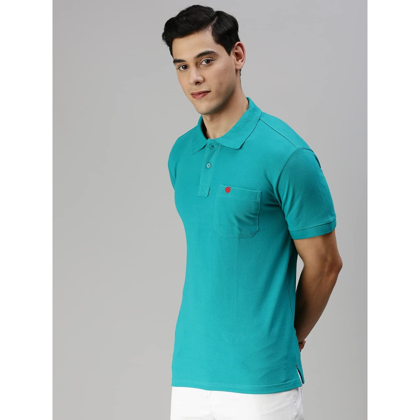 ONN Men's Sea Green Half Sleeves Polo Collar T-Shirt with Pocket(Size  4X-Large)
