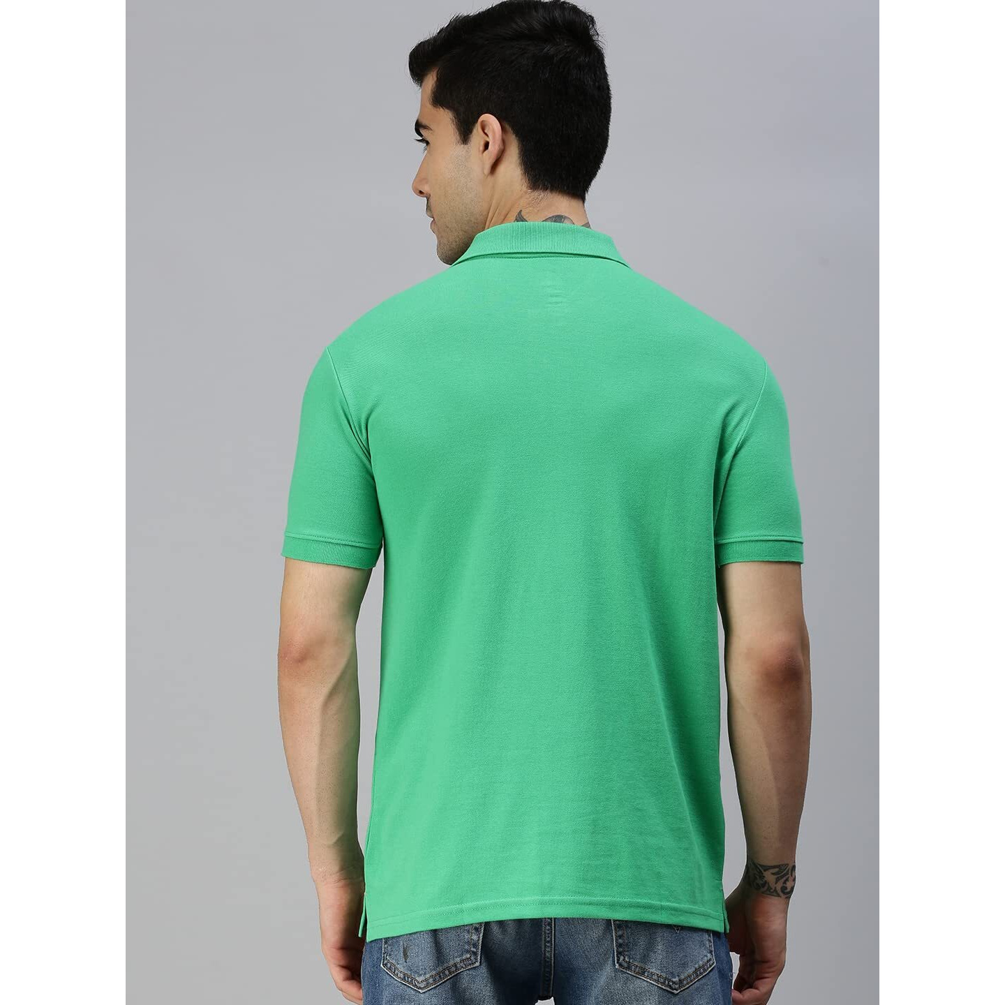 ONN Men's Grass Green Half Sleeves Polo Collar T-Shirt with Pocket(Size  XX-Large)