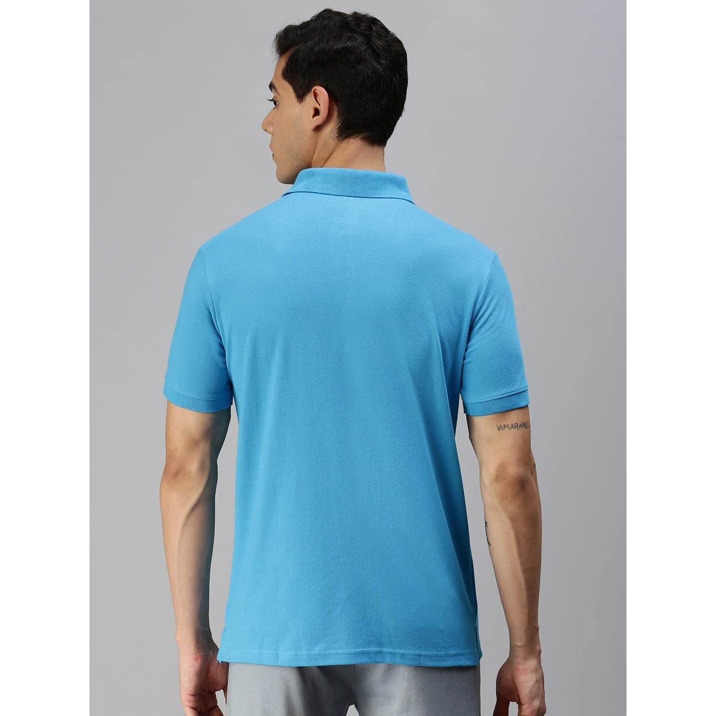 ONN Men's Sapphire Blue Half Sleeves Polo Collar T-Shirt with Pocket(Size  X-Small)