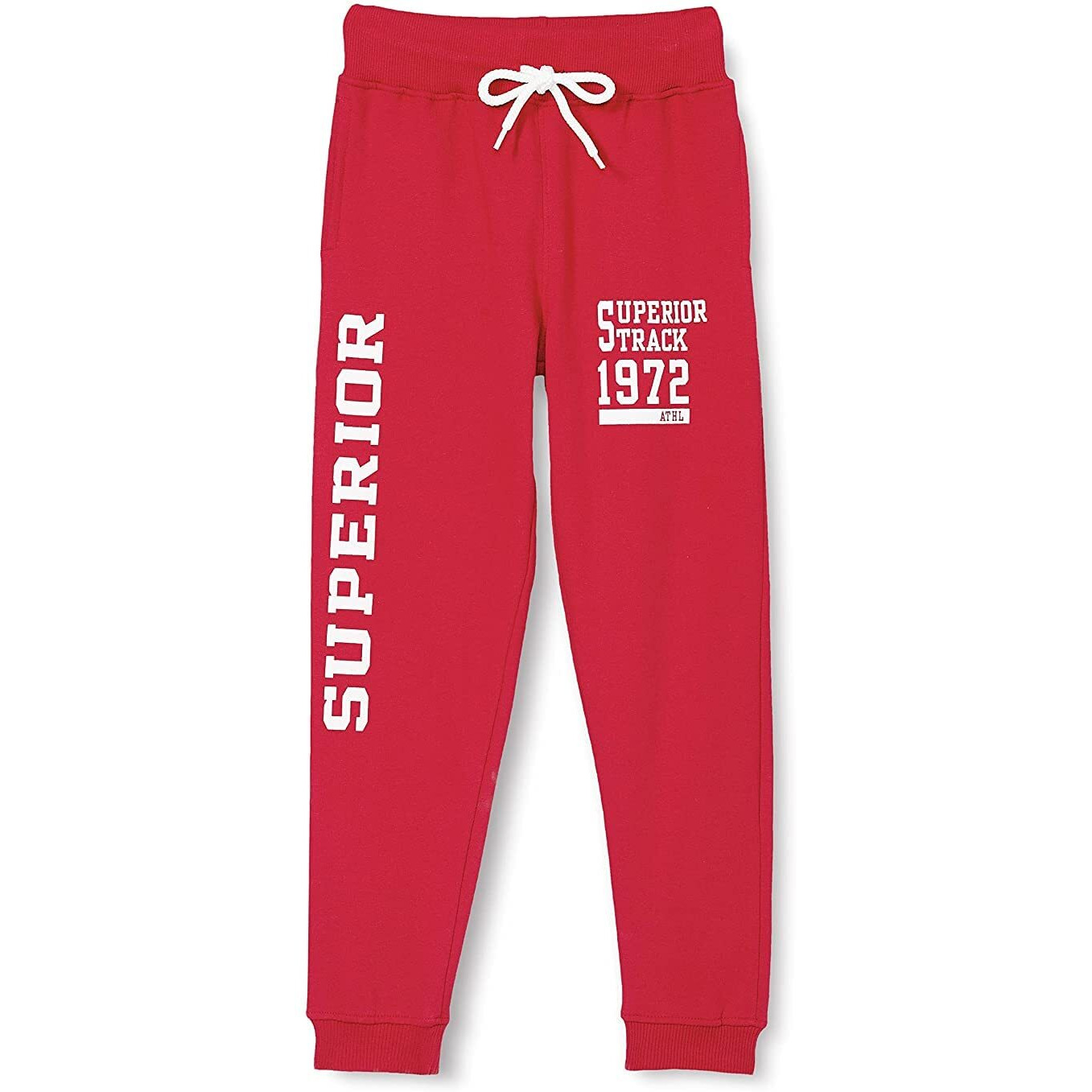 T2F Boy's Regular Joggers (BYSJOG2P01_Red+Navy