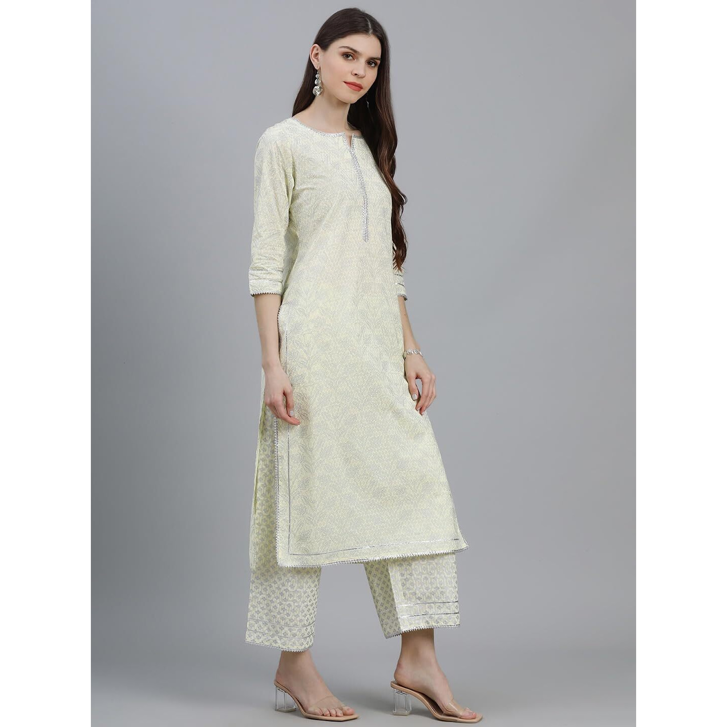 Libas Women's Cotton Kurta Sets (13040O_Yellow