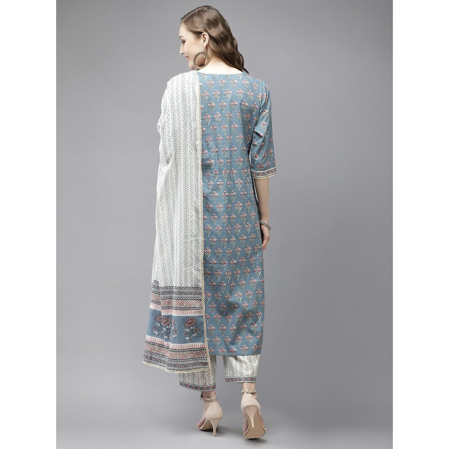 Libas Women's Cotton Kurta Sets (20128O_Multicoloured