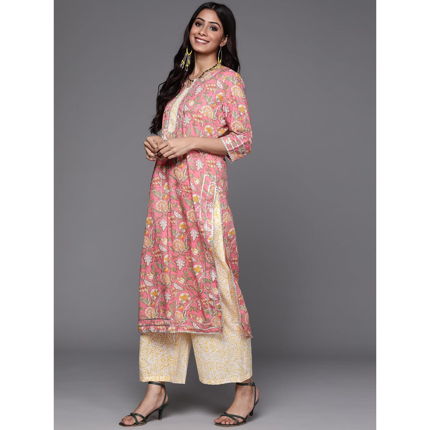 Libas Women's Cotton Kurta Sets (33206O_Pink