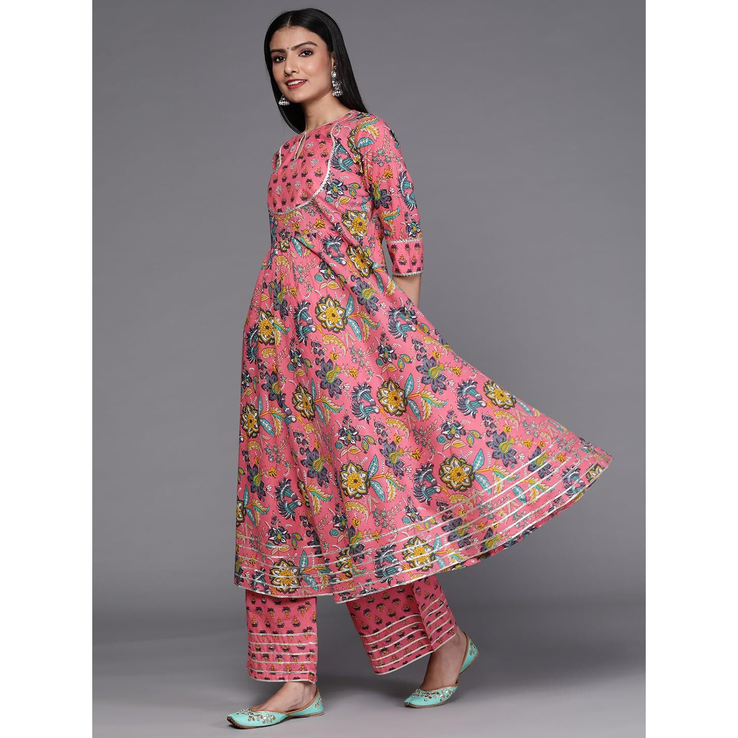 Libas Women's Cotton Kurta Sets (33124O_Pink