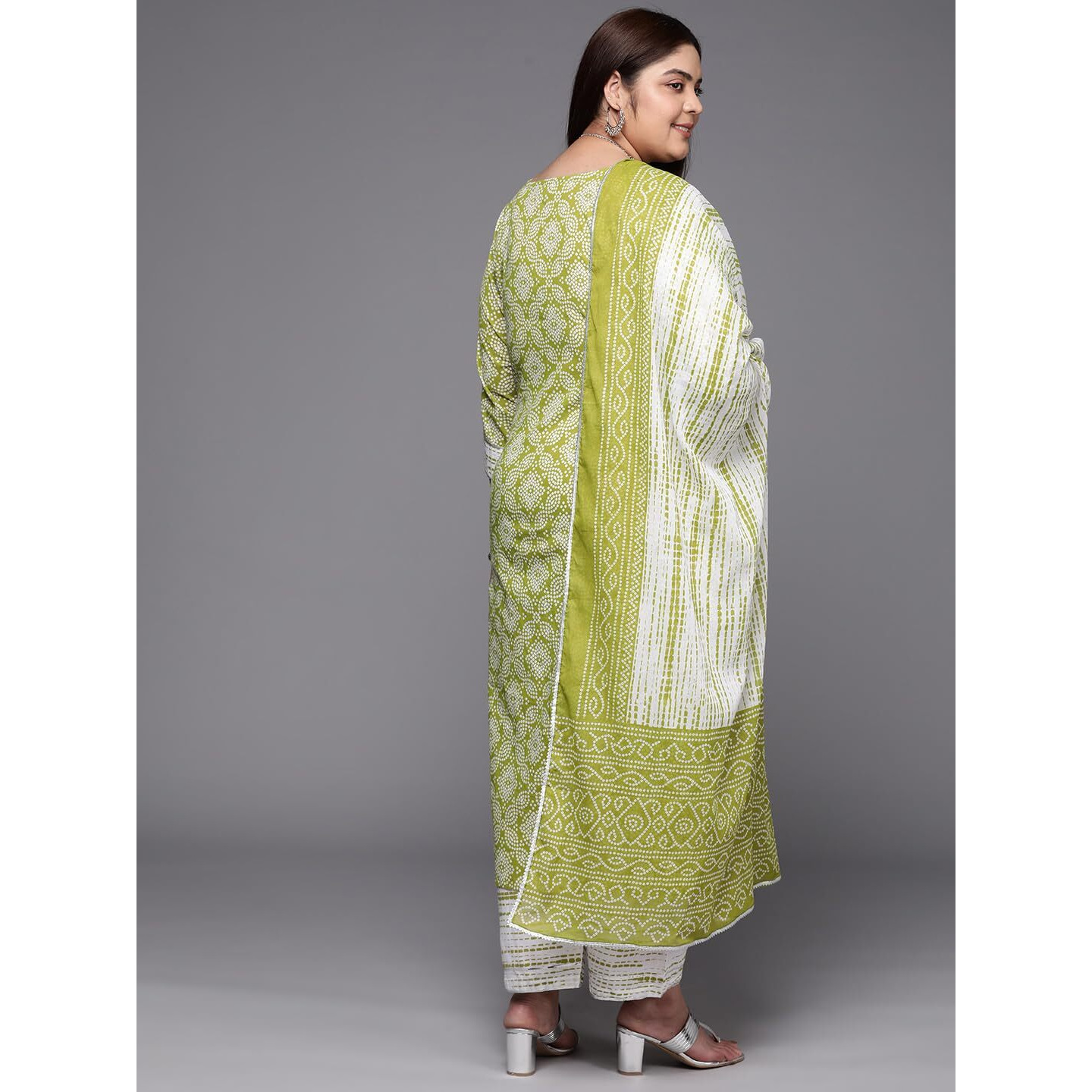 Libas Women's Cotton Kurta Set (15230_Green_3XL)