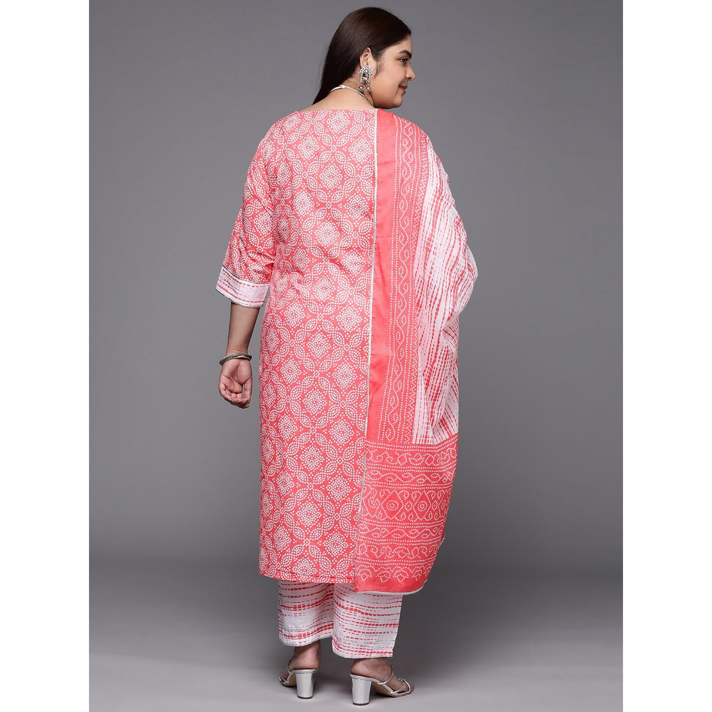 Libas Women's Cotton Kurta Set (15231_Peach_6XL)