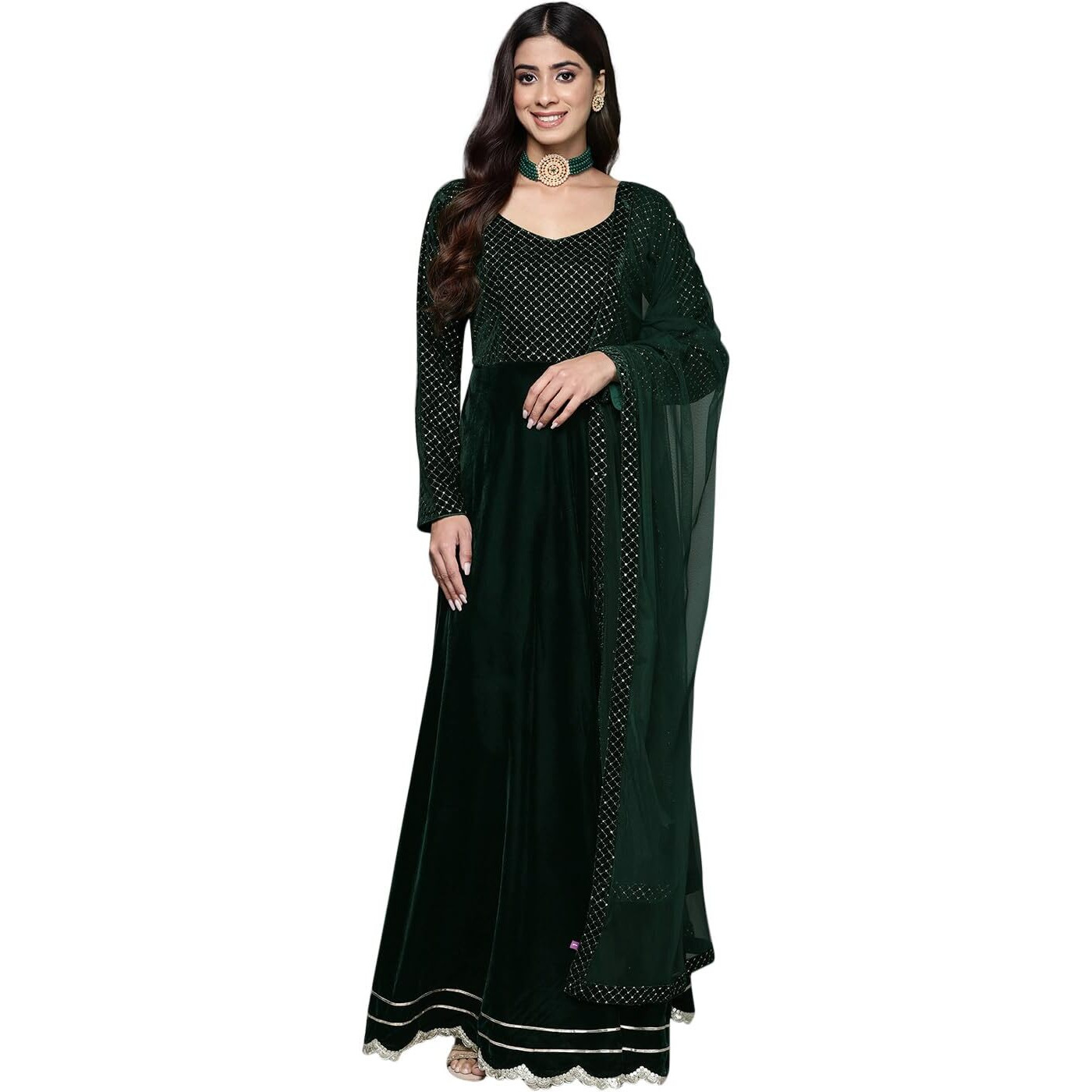 Libas Women's Velvet Kurta Set (34759
