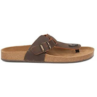 BATA Men's Bio Th Thong Flip-Flop (8734001_Dark Brown_8 Uk)