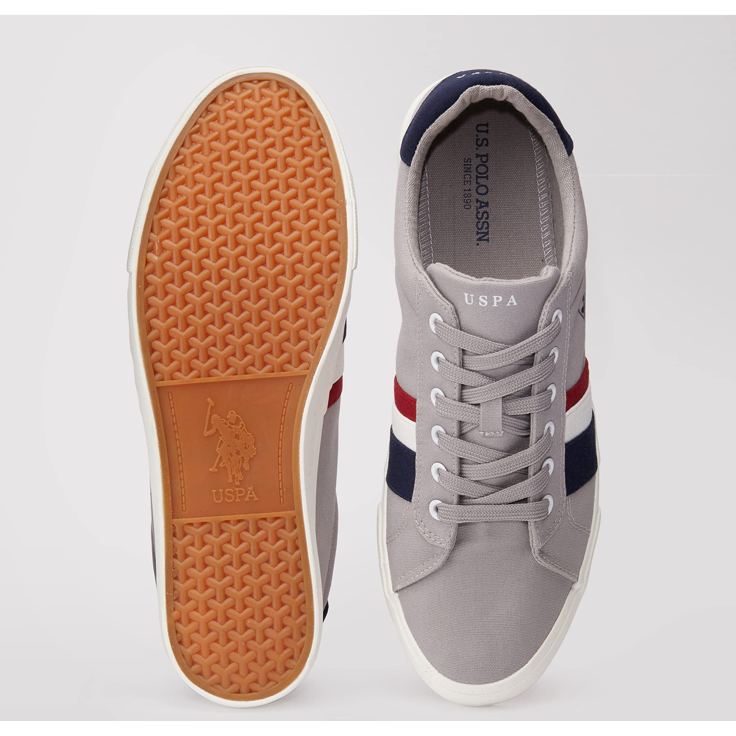U.S. POLO ASSN. Mens Abor Grey Sneakers - 7 UK (8 Us) (2Fd21135G07)