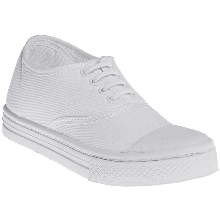 Liberty Boys & Girls Tennis White School Shoes_10 Big