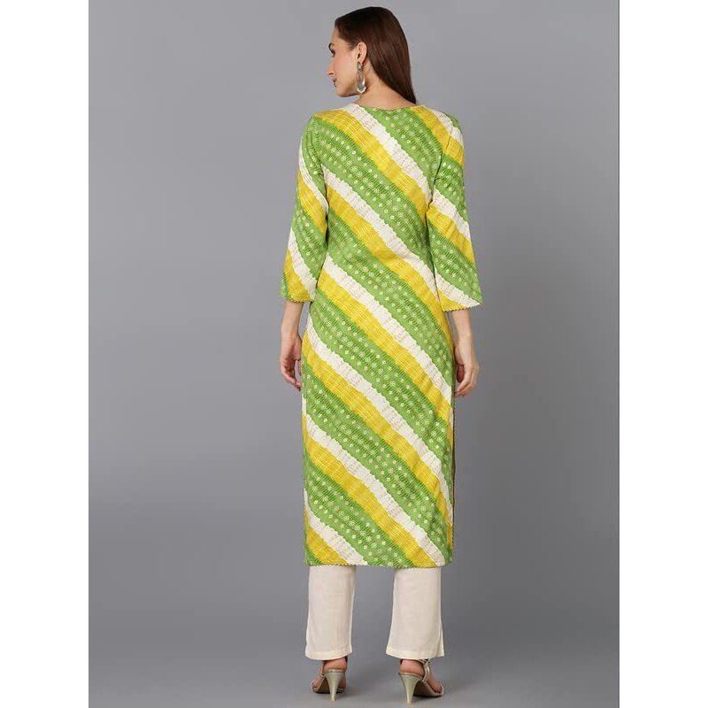 Vaamsi Women's Viscose Rayon Multicolor Printed Straight Kurta (VCK9228_Multi_XS)