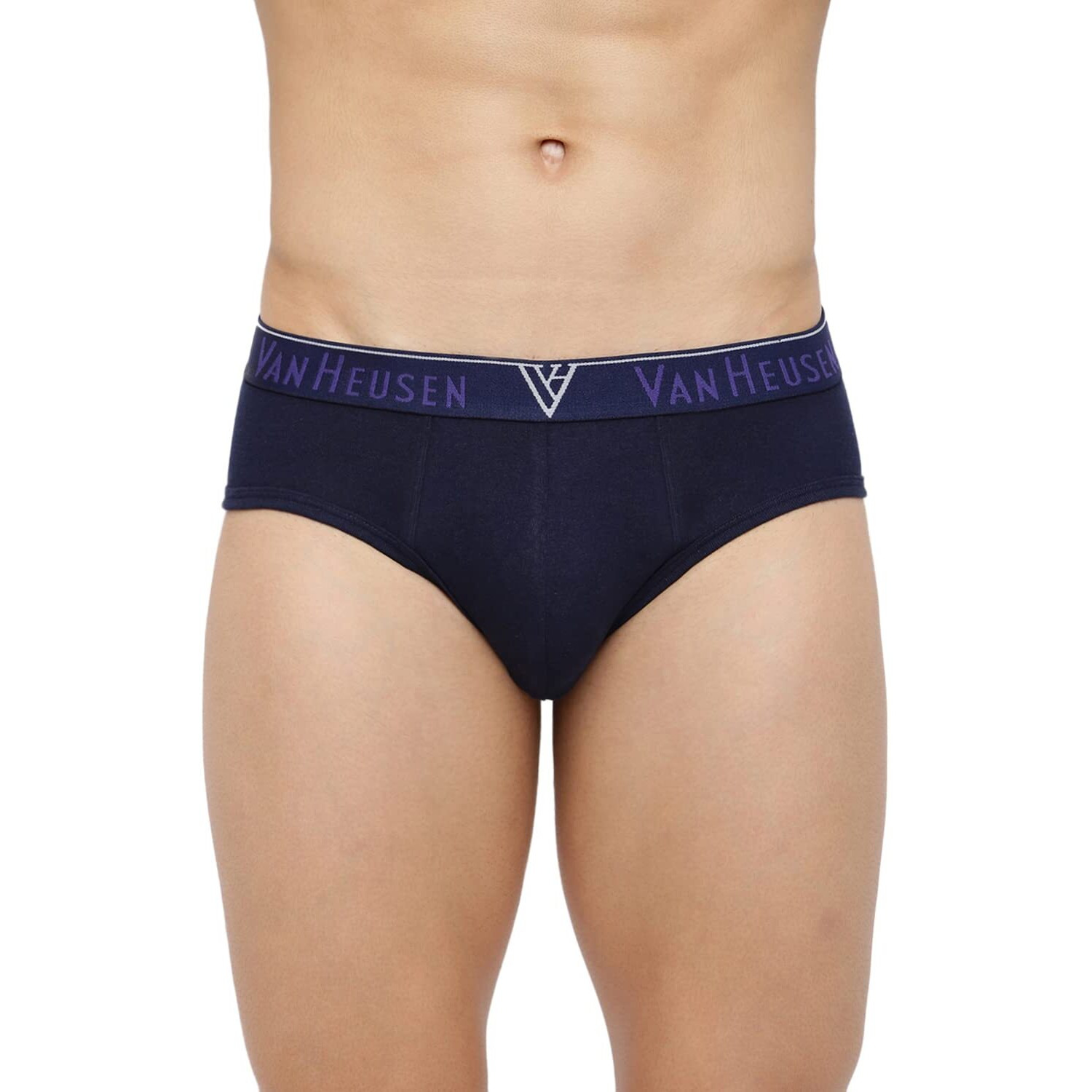 Van Heusen Men Briefs-100% Combed Cotton-Pack Of 3-Anti Bacterial, Colour Fresh, Moisture Wicking, Grey