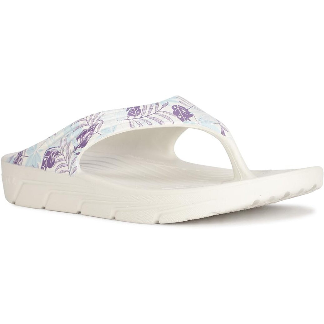 Floatz LADIES PRINT Women Casual Slippers In Silver White