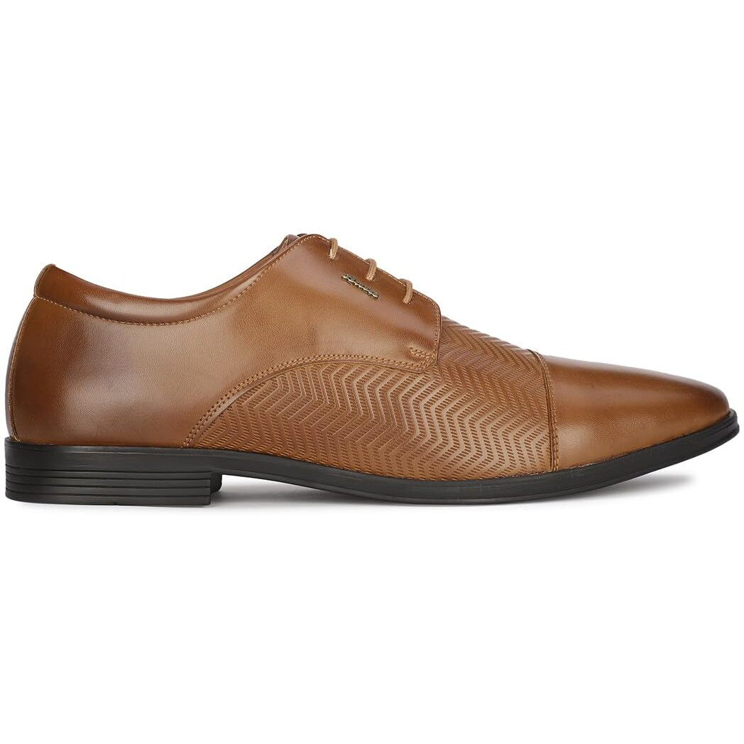 Bata MAC Derby Mens Formal Shoe in Tan Light Brown