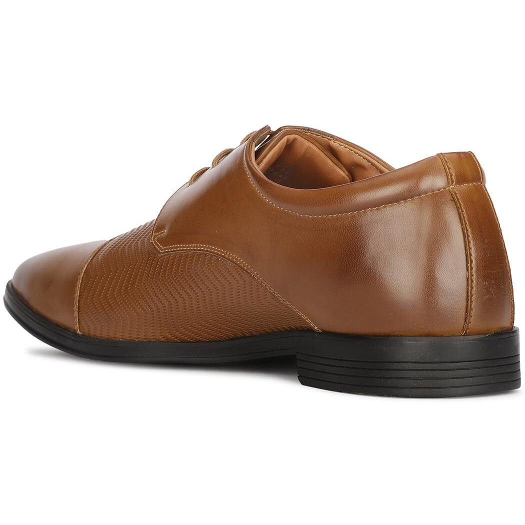 Bata MAC Derby Mens Formal Shoe in Tan Light Brown
