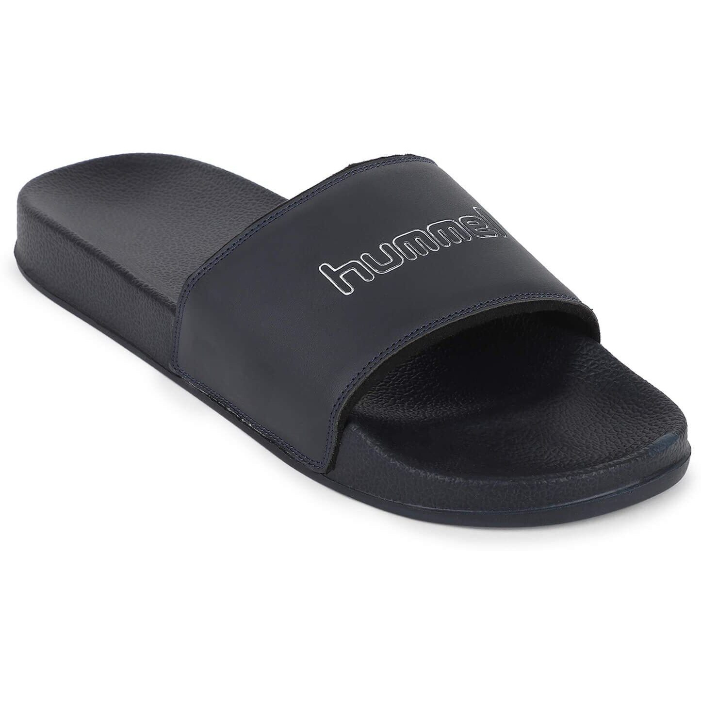 hummel CLASSIC MEN SLIDERS Comfortable Cushioned Sole Arch Support Durable Lightweight Flexible Trendy Style Flip flops and Slippers Slides for Men Daily use Chappal - UK 9