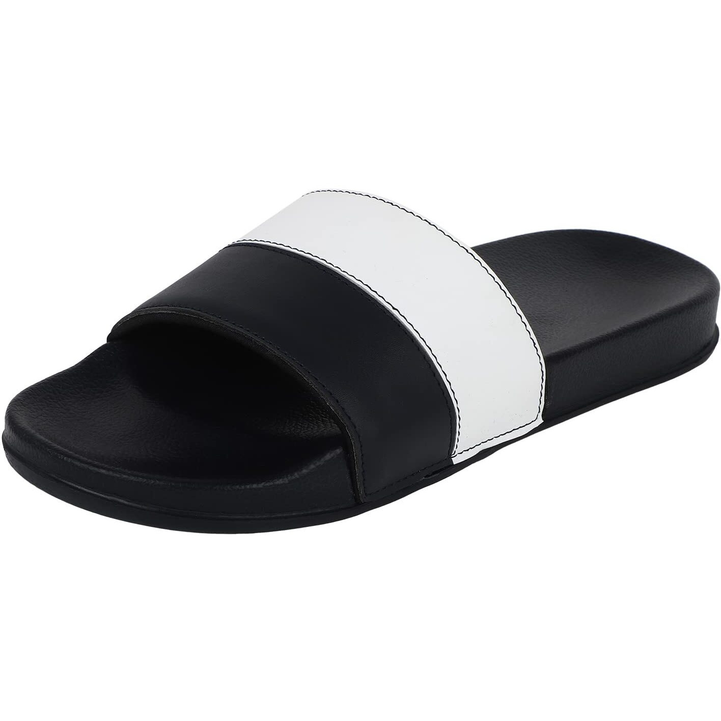 hummel CAMP MEN COLOUR BLOCK SLIDERS Comfortable Cushioned Sole Arch Support Durable Lightweight Flexible Trendy Style Flip flops and Slippers Slides for Men Daily use Chappal - UK 7